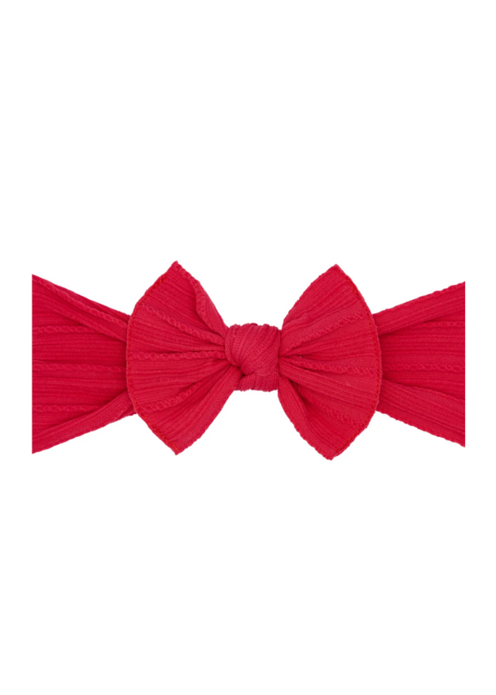 Baby Bling Cable Knit Knot Headband - Cranberry