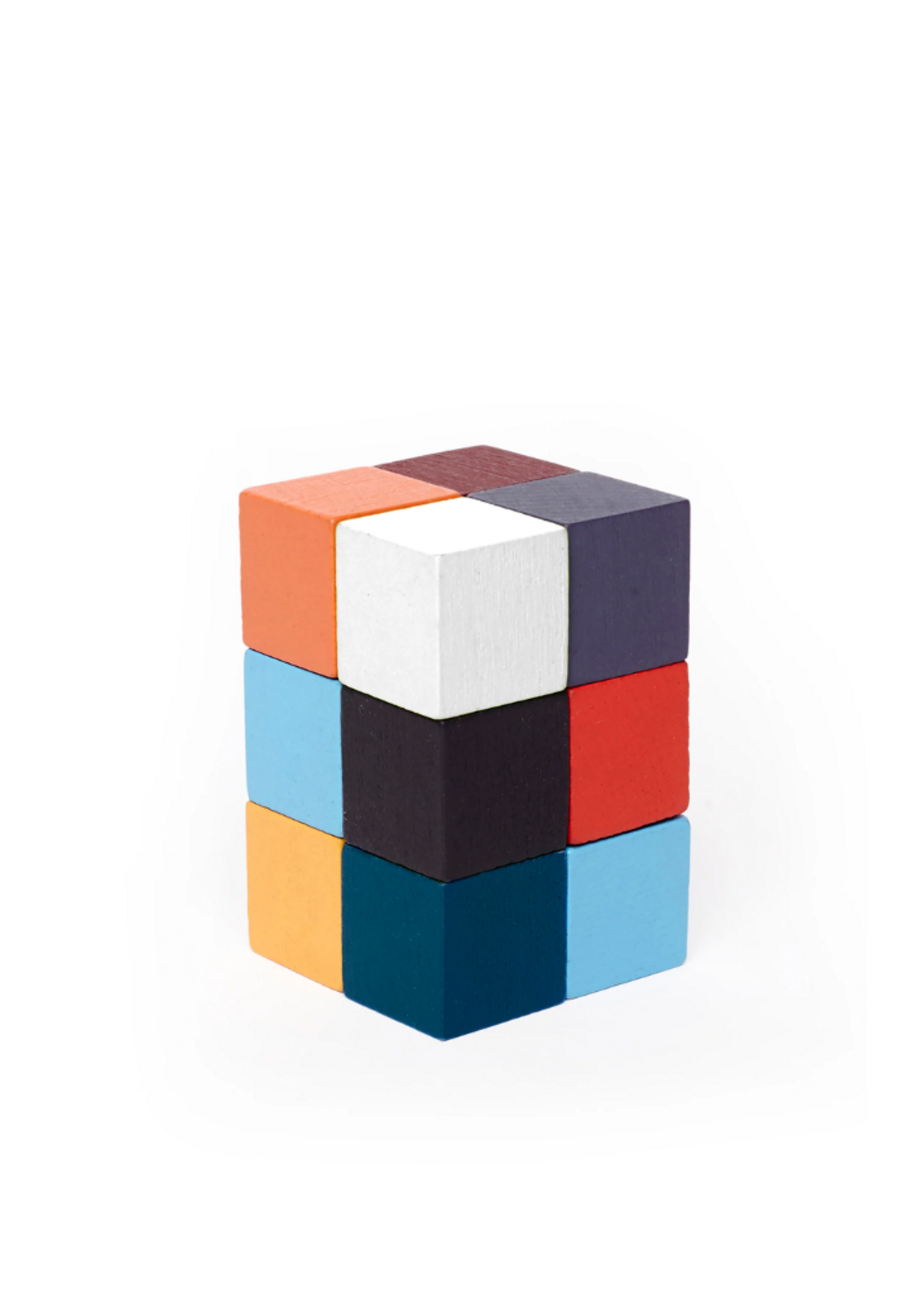 Kikkerland Elasti Cube 3D Wooden Puzzle