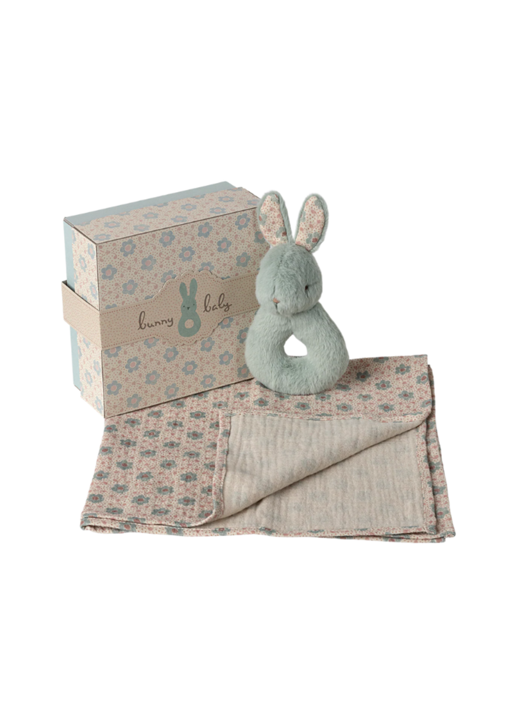 Maileg Rabbit Rattle Set - Mint