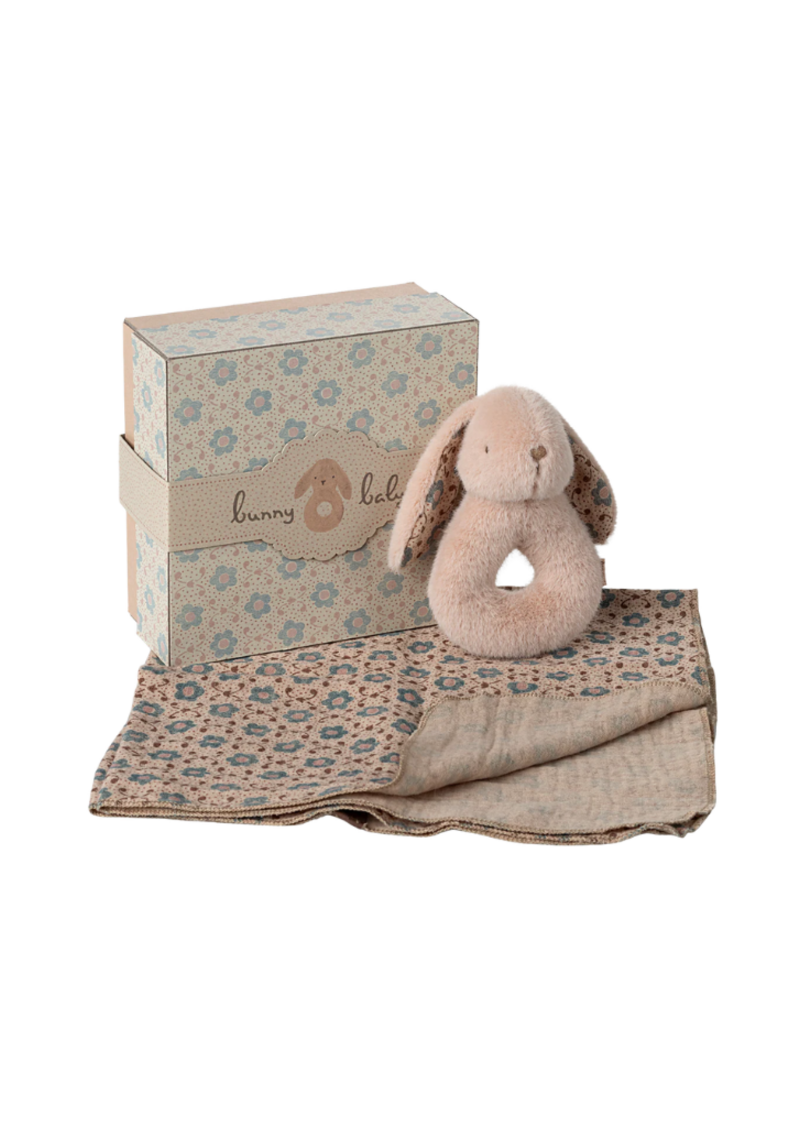 Maileg Bunny Rattle Set - Powder