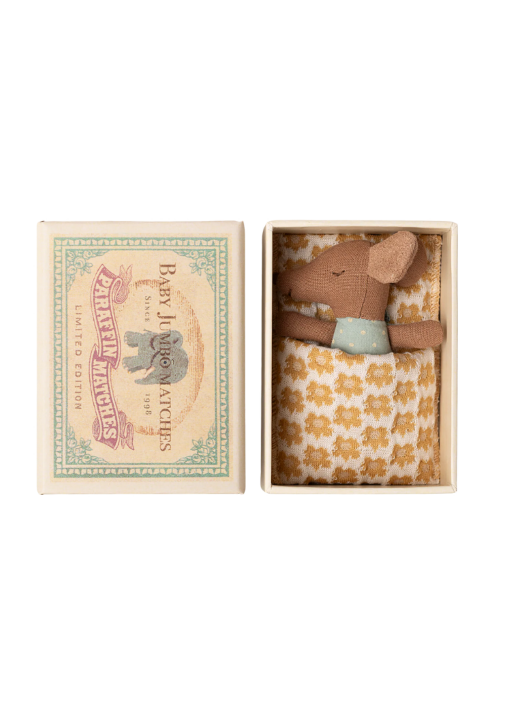Maileg Sleepy Wakey Baby Mouse - Blue