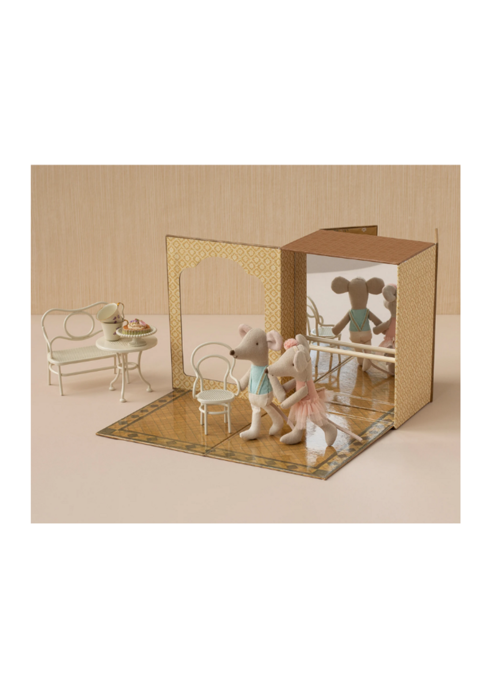 Maileg Ballet Mice in Dance Studio, Little Sister & Brother