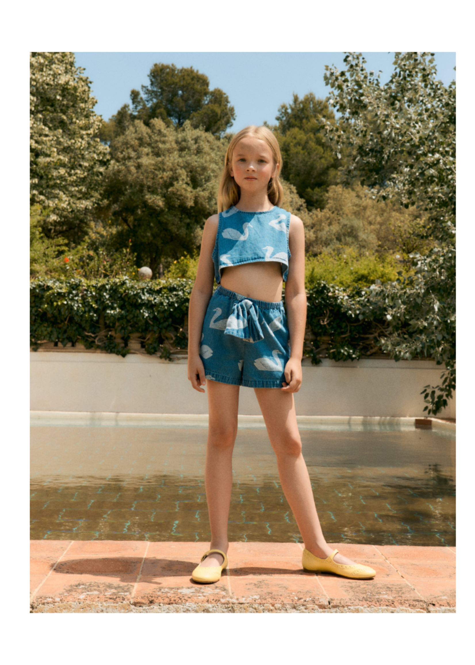 Tiny Cottons Big Swans Shorts