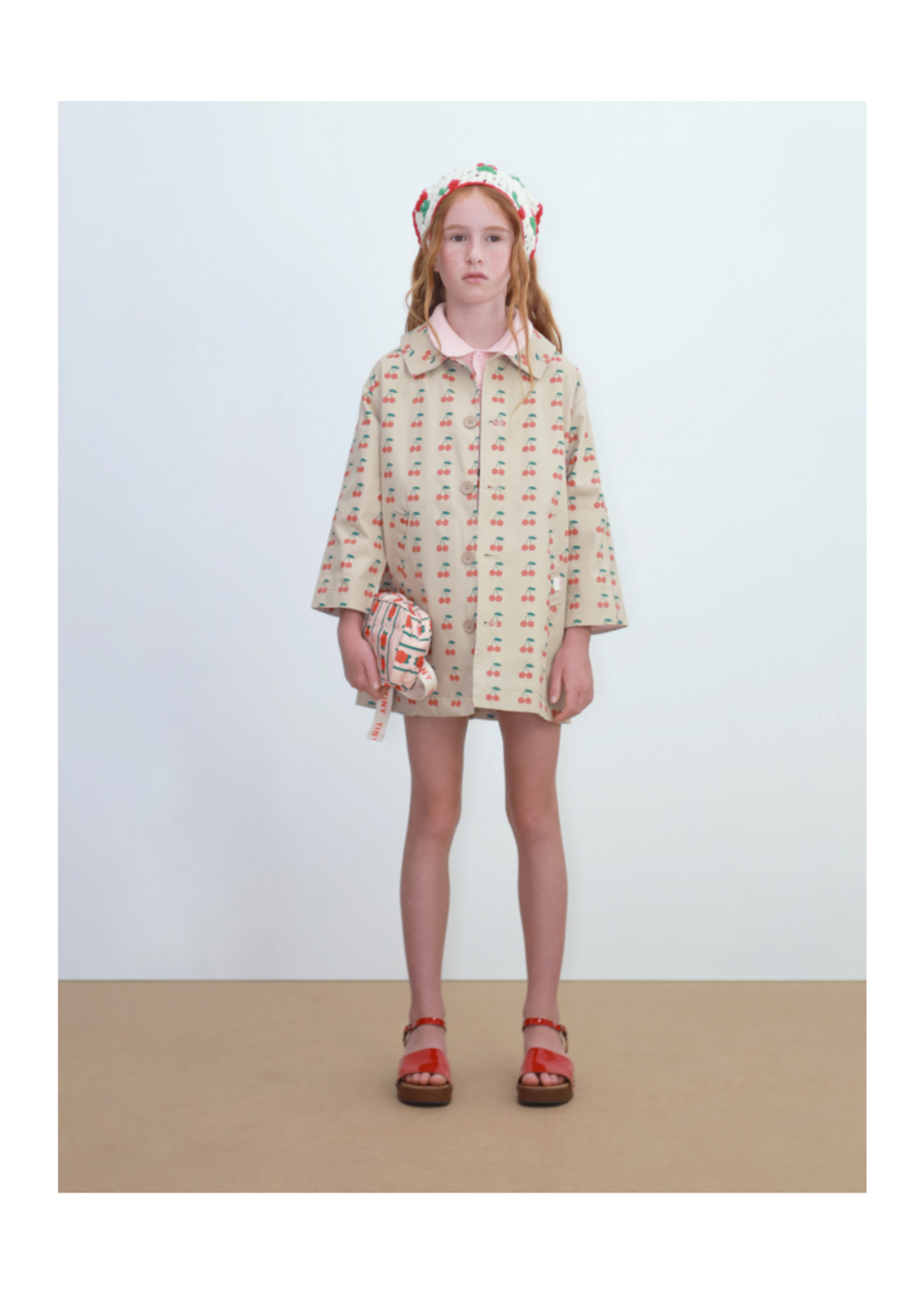 Tiny Cottons Cherries Trench Coat