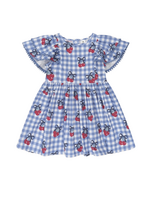 Huxbaby Cherry Gingham Frill Dress