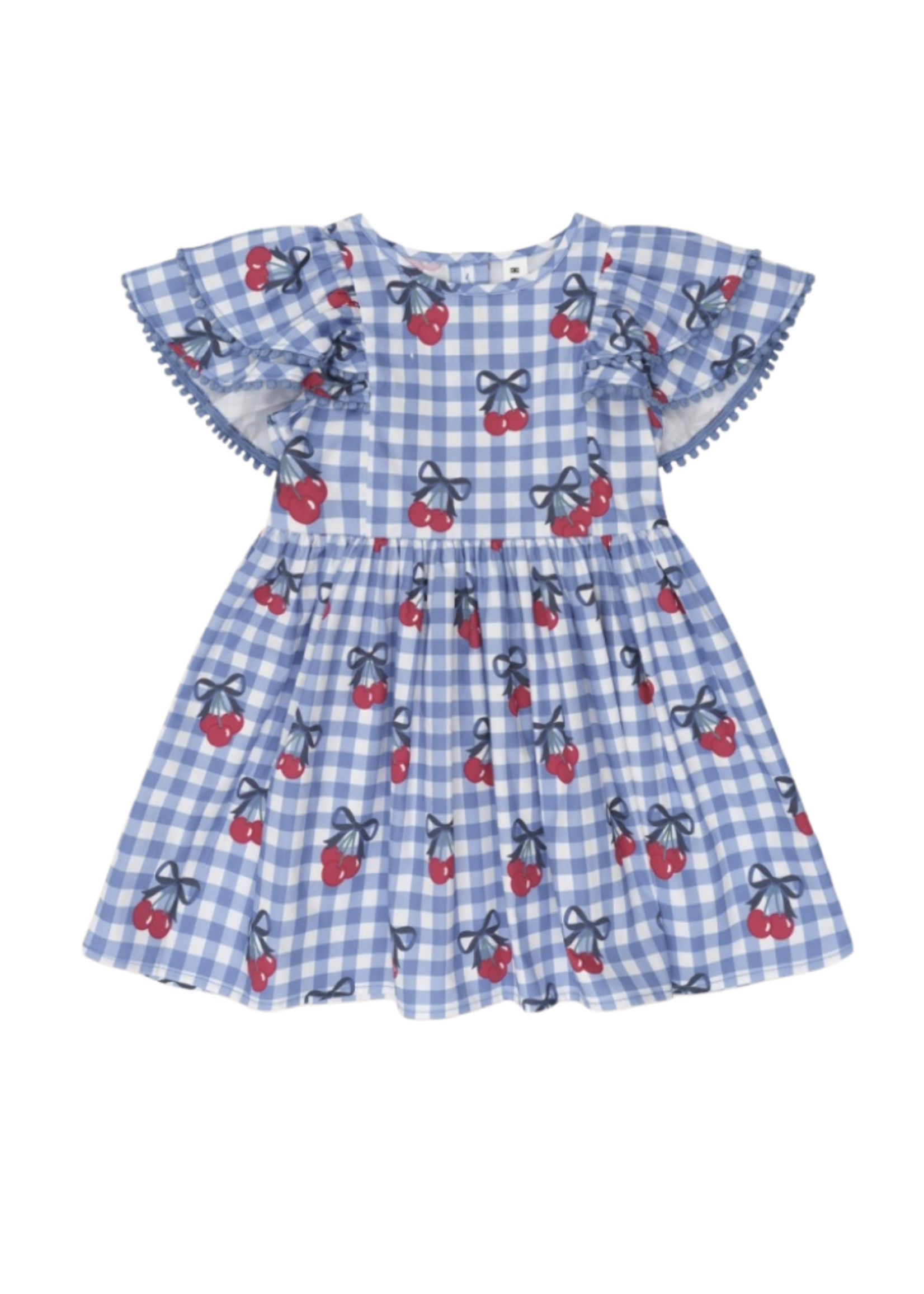 Huxbaby Cherry Gingham Frill Dress