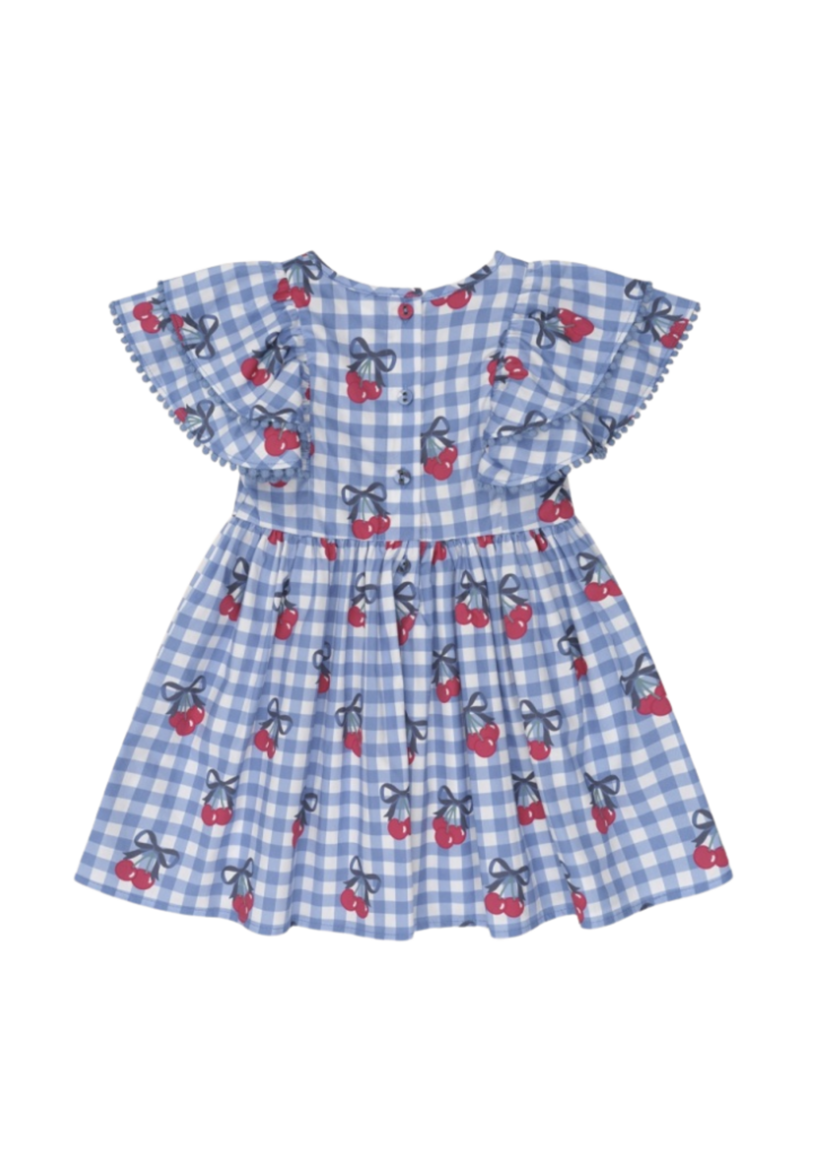 Huxbaby Cherry Gingham Frill Dress