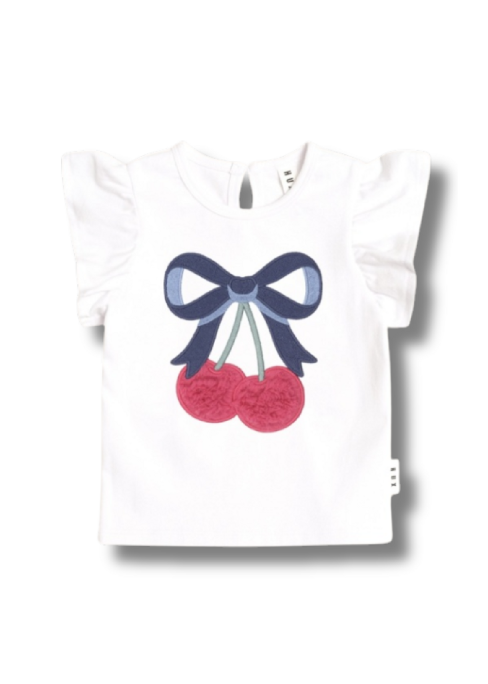Huxbaby Cherry Bow Frill Sleeve Tee