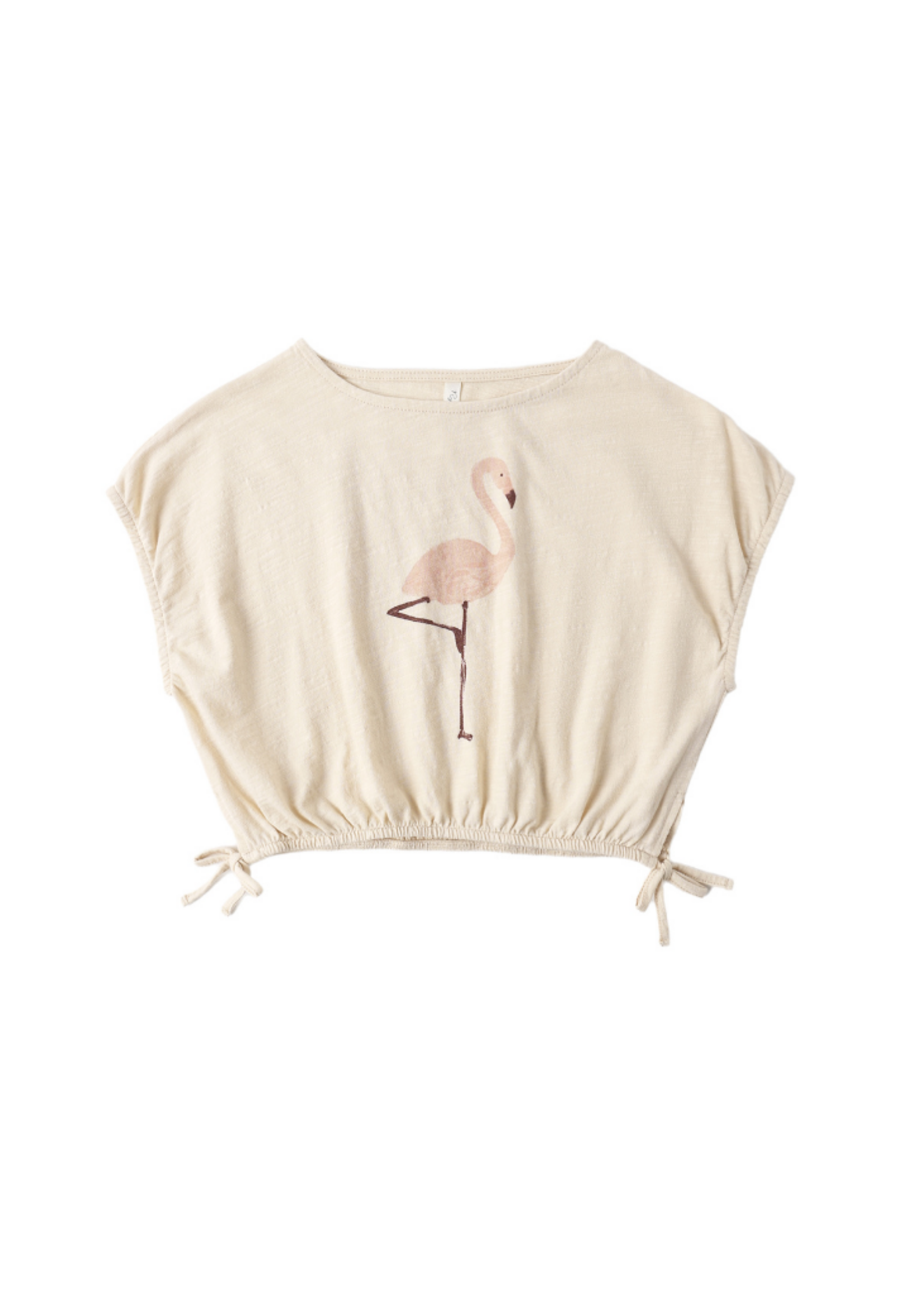 Rylee + Cru Cropped Cinch Tee - Flamingo