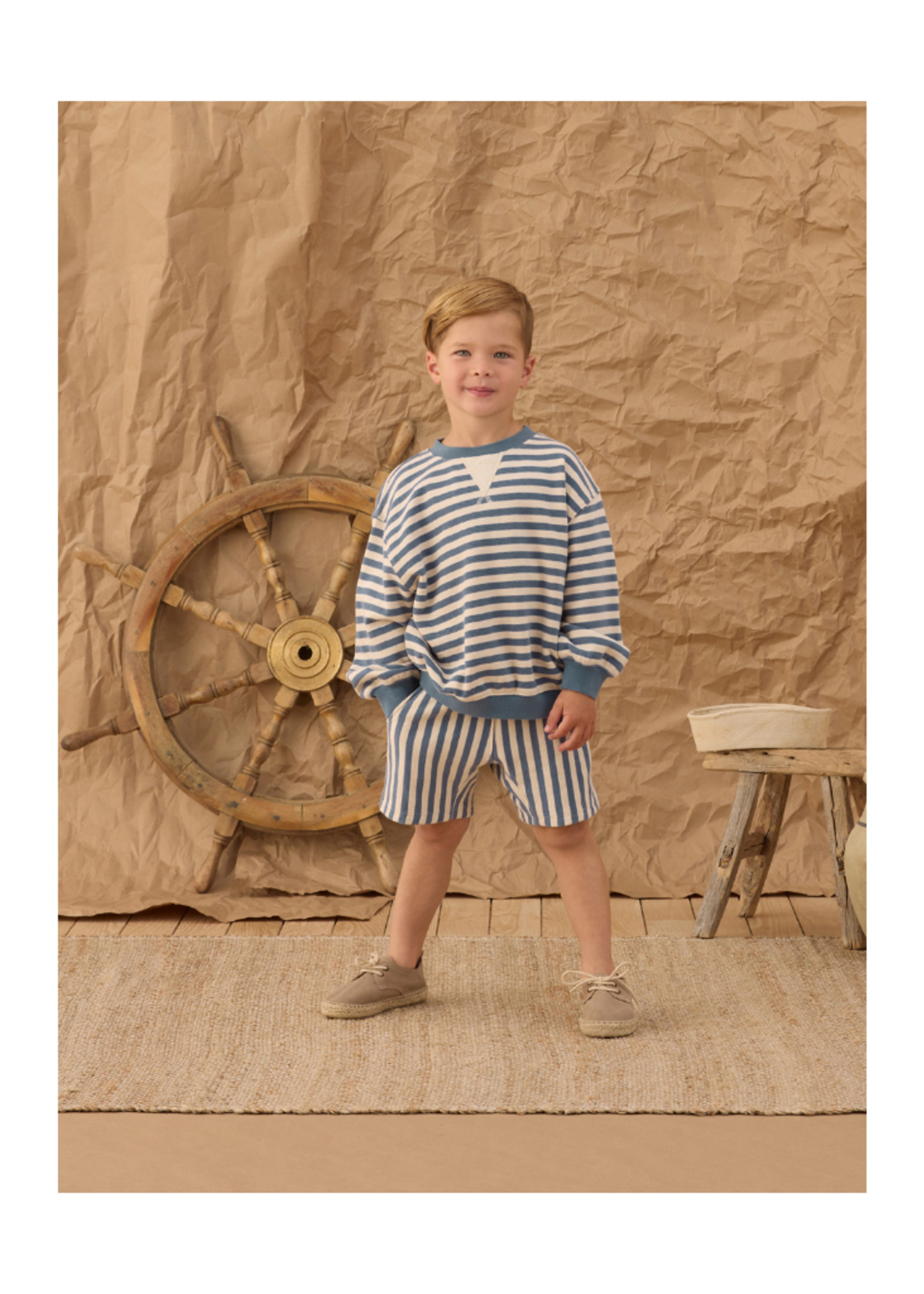 Rylee + Cru Relaxed Short - Marine Stripe