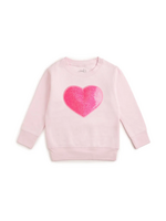 Sweet Wink Heart Sequin Patch Sweatshirt