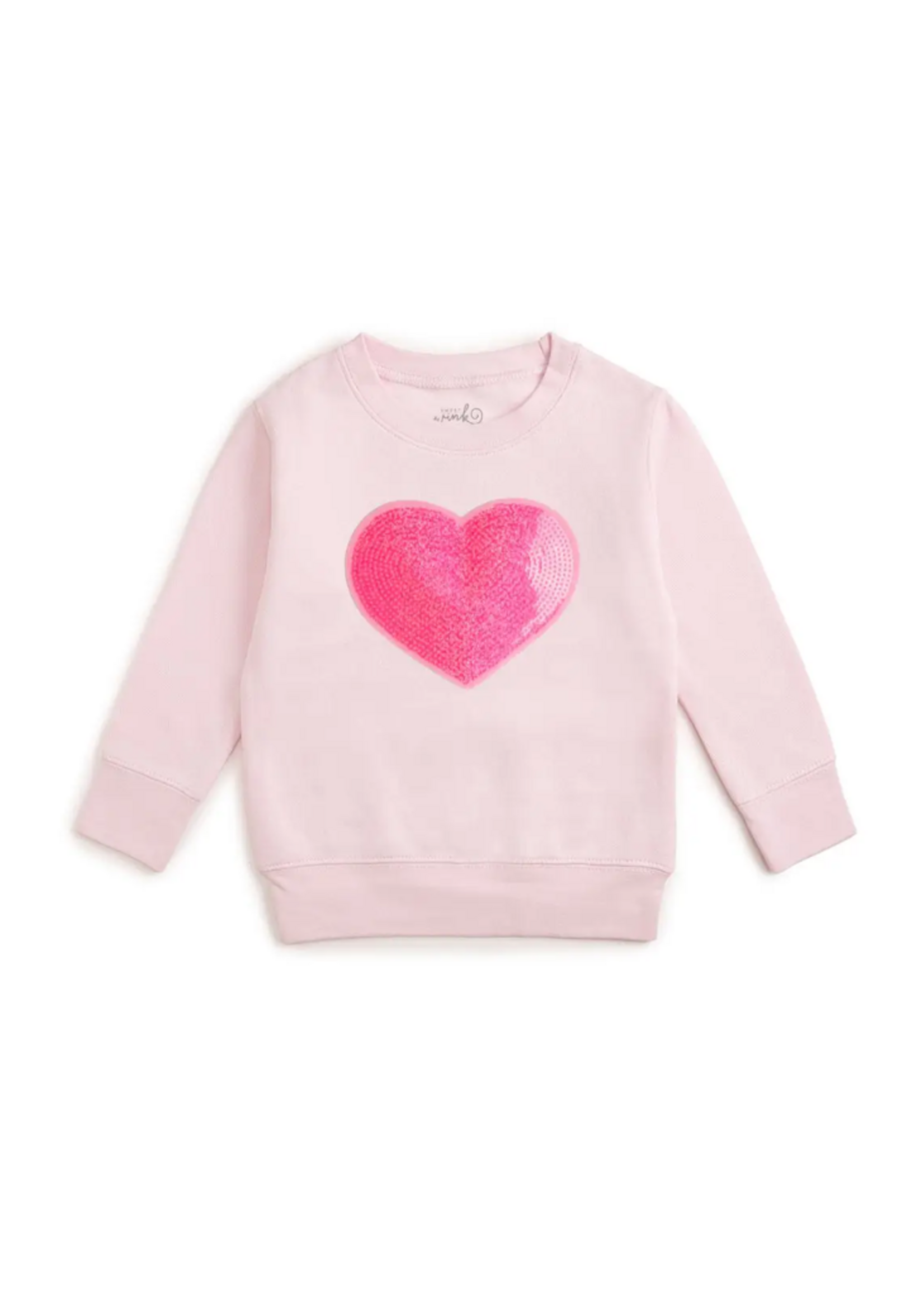 Sweet Wink Heart Sequin Patch Sweatshirt