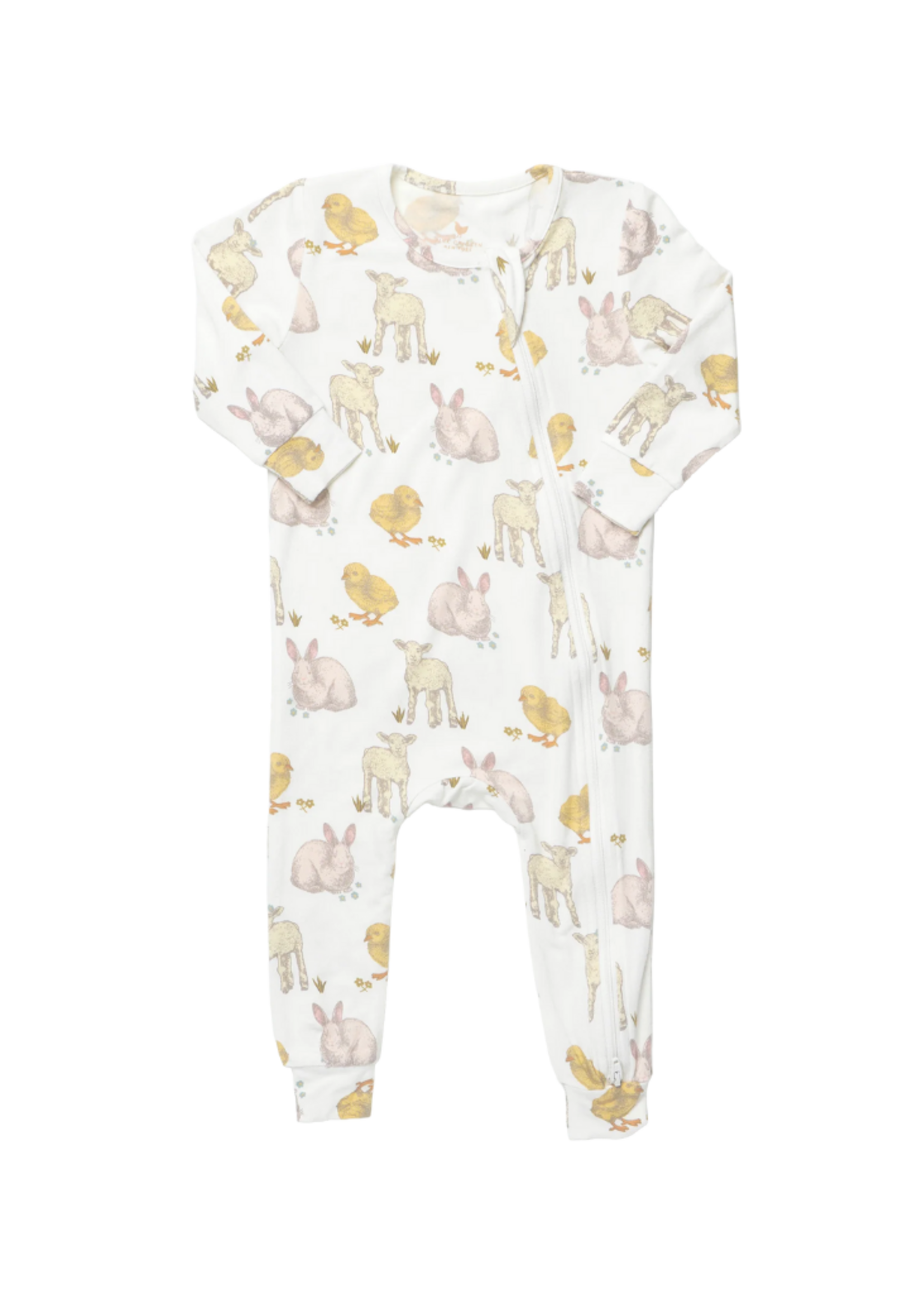 Pink Chicken Bamboo Romper