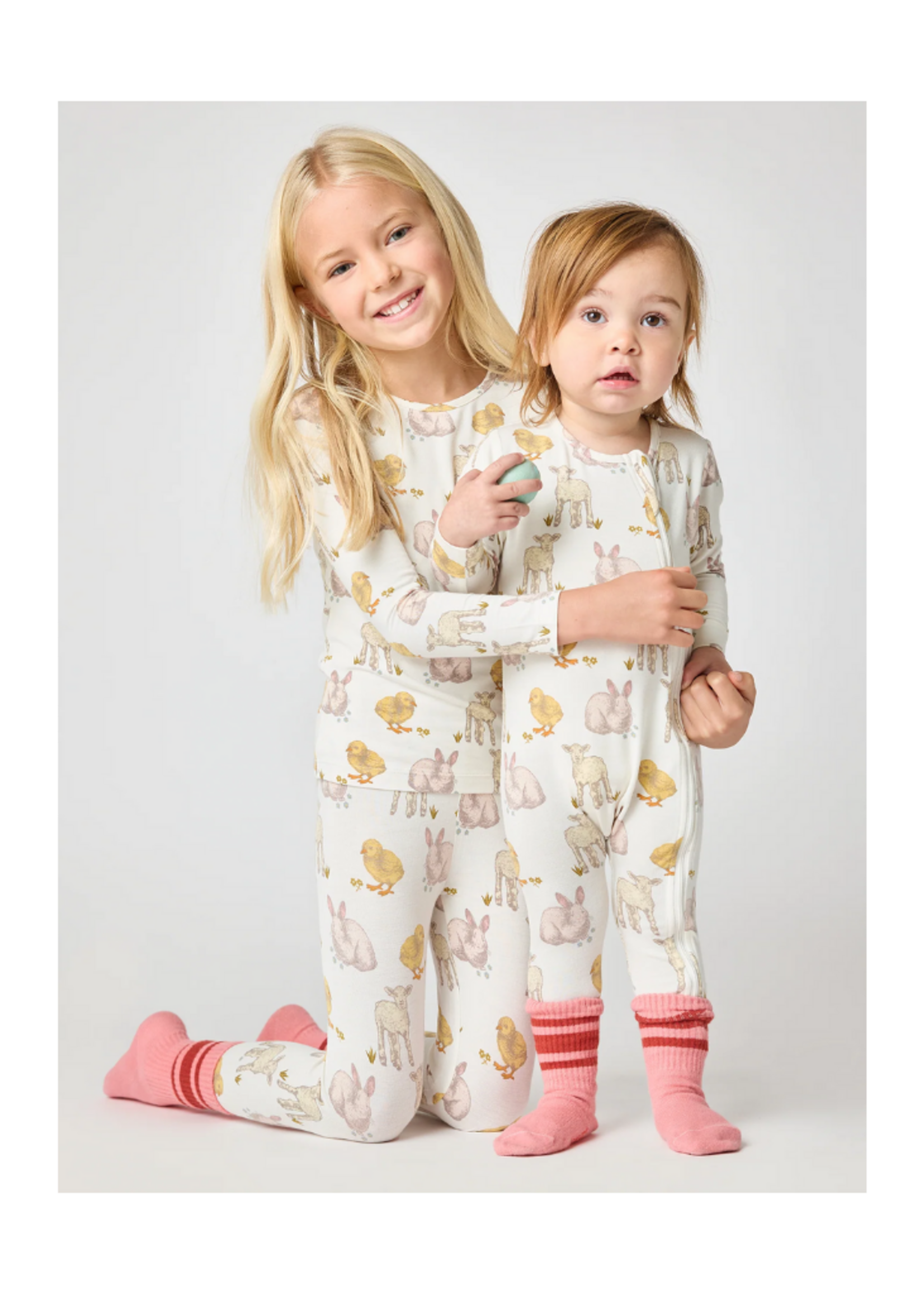 Pink Chicken Bamboo Romper