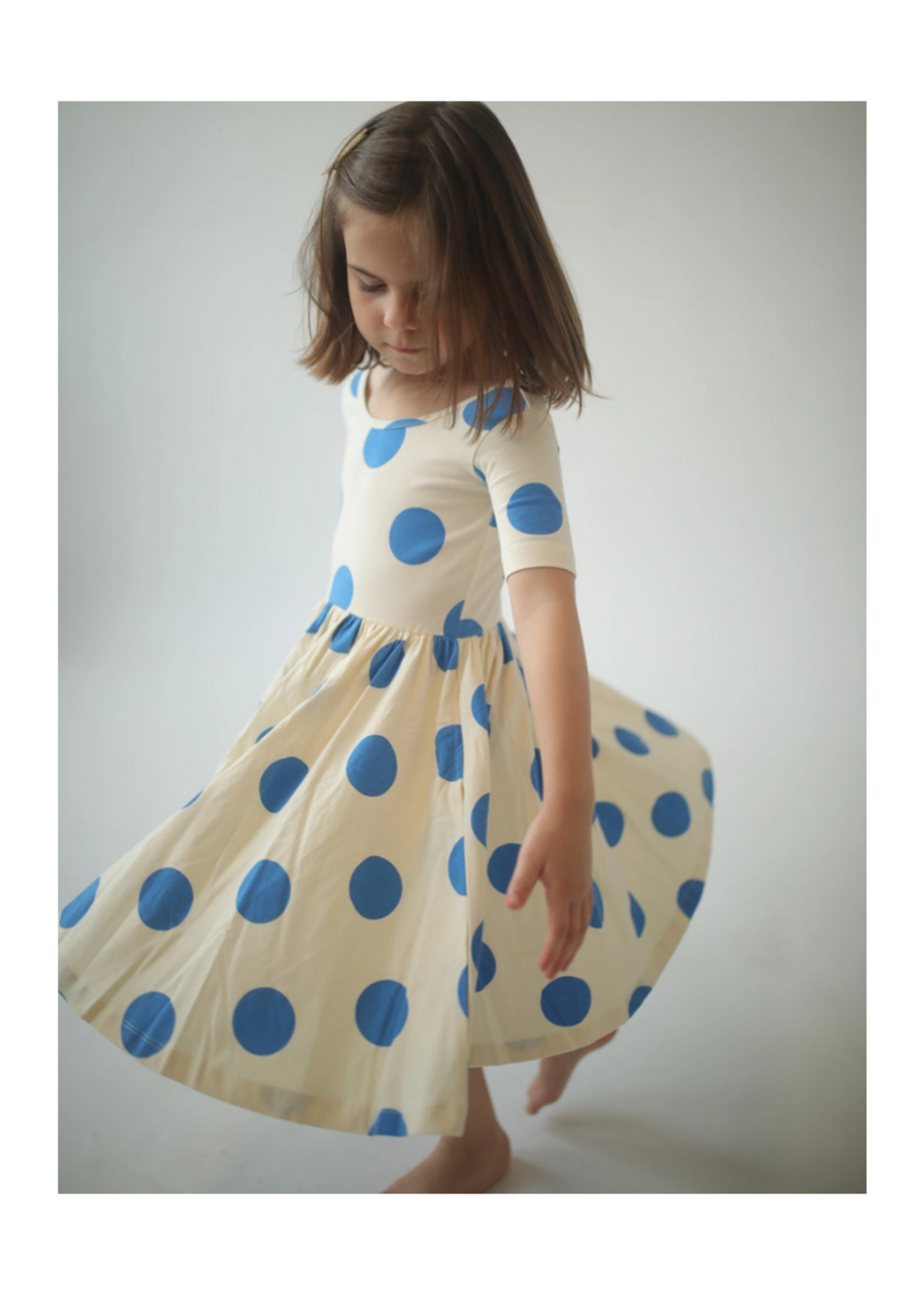 Good Apples Kids Blue Dots Twirl Dress