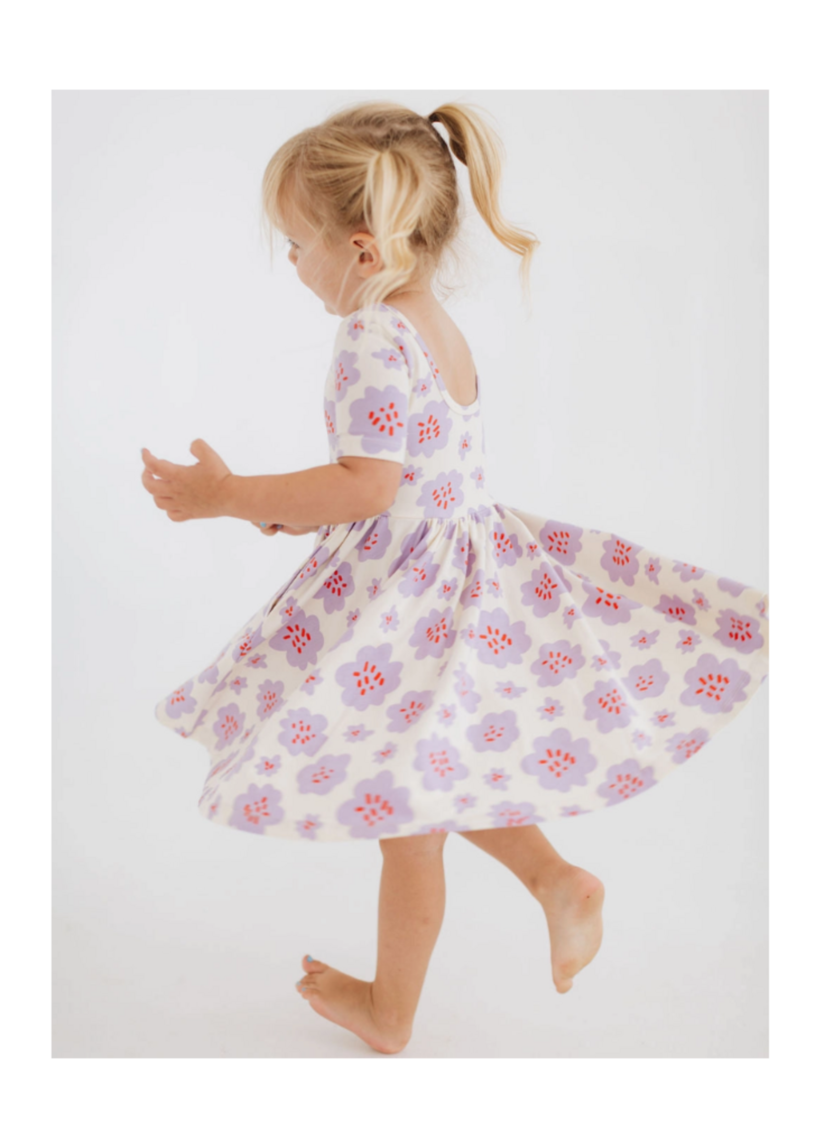 Good Apples Kids Lavender Blooms Twirl Dress