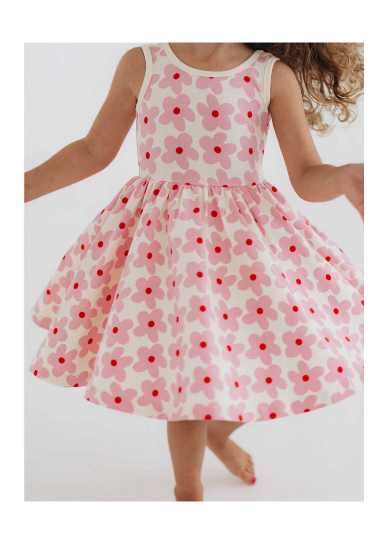 Good Apples Kids Pink Daisies Twirl Dress