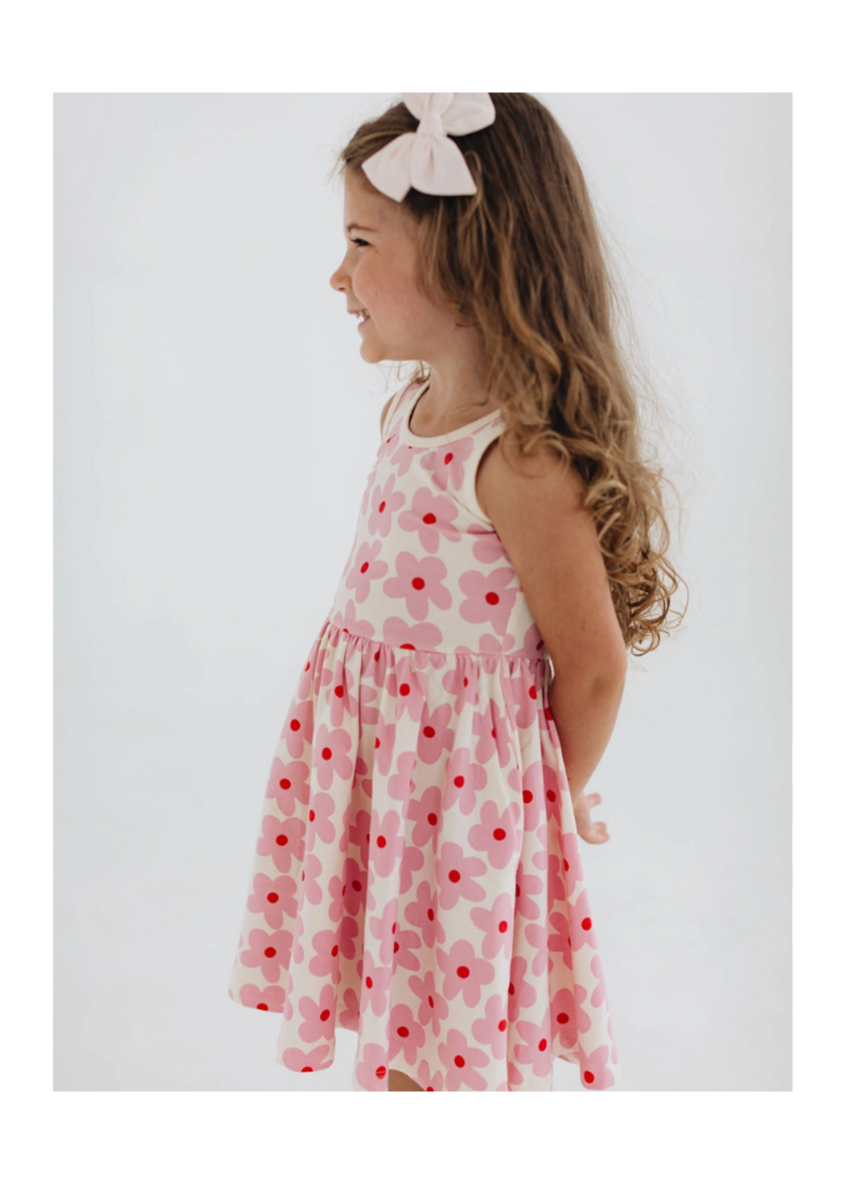 Good Apples Kids Pink Daisies Twirl Dress