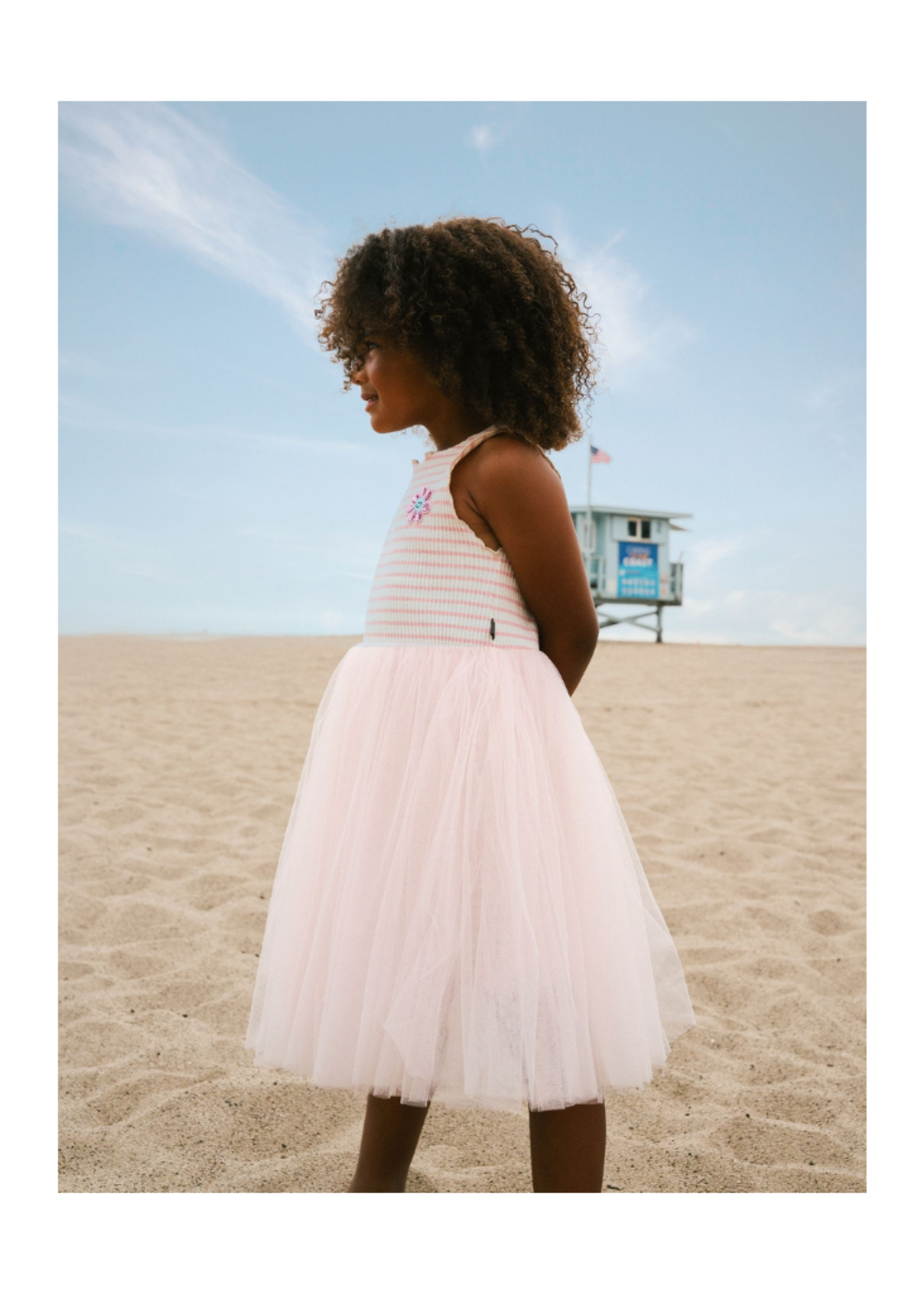 Petite Hailey Daisy Stripe Tutu Dress