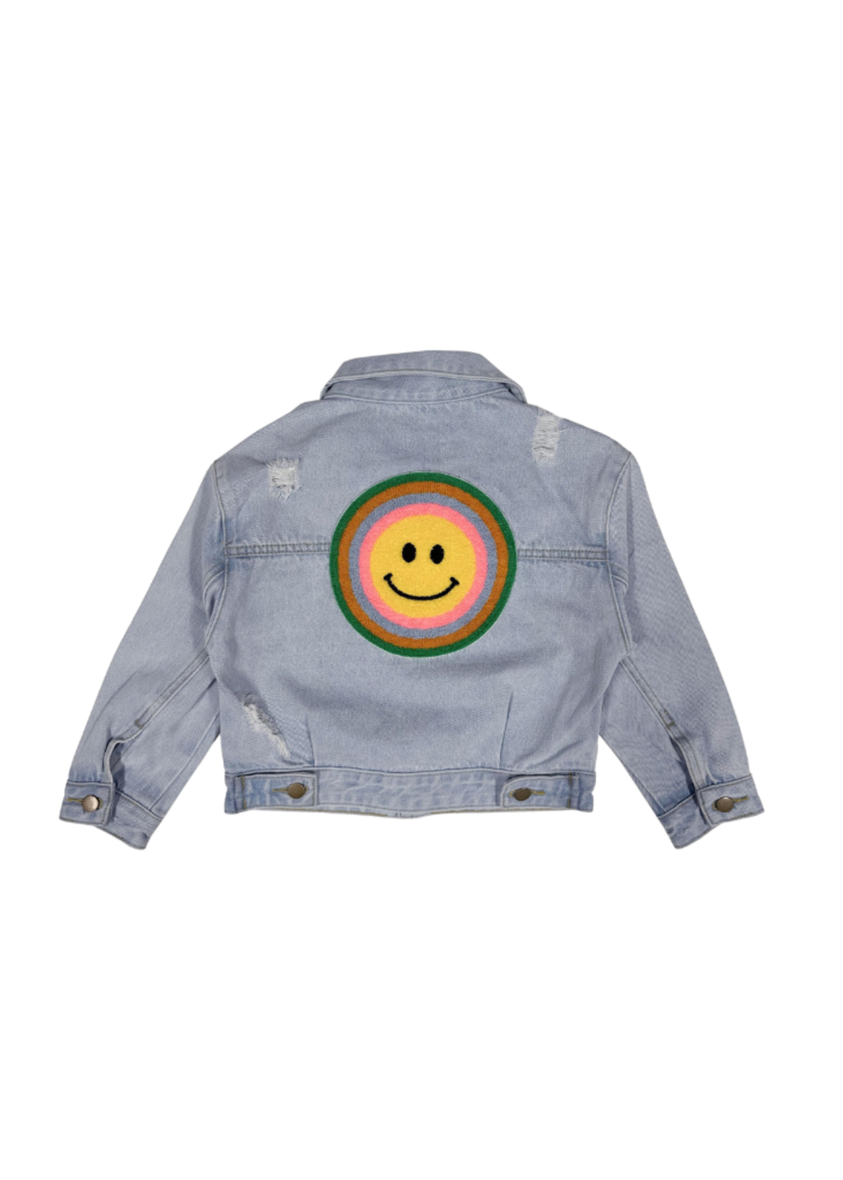 Petite Hailey Patched Denim Jacket