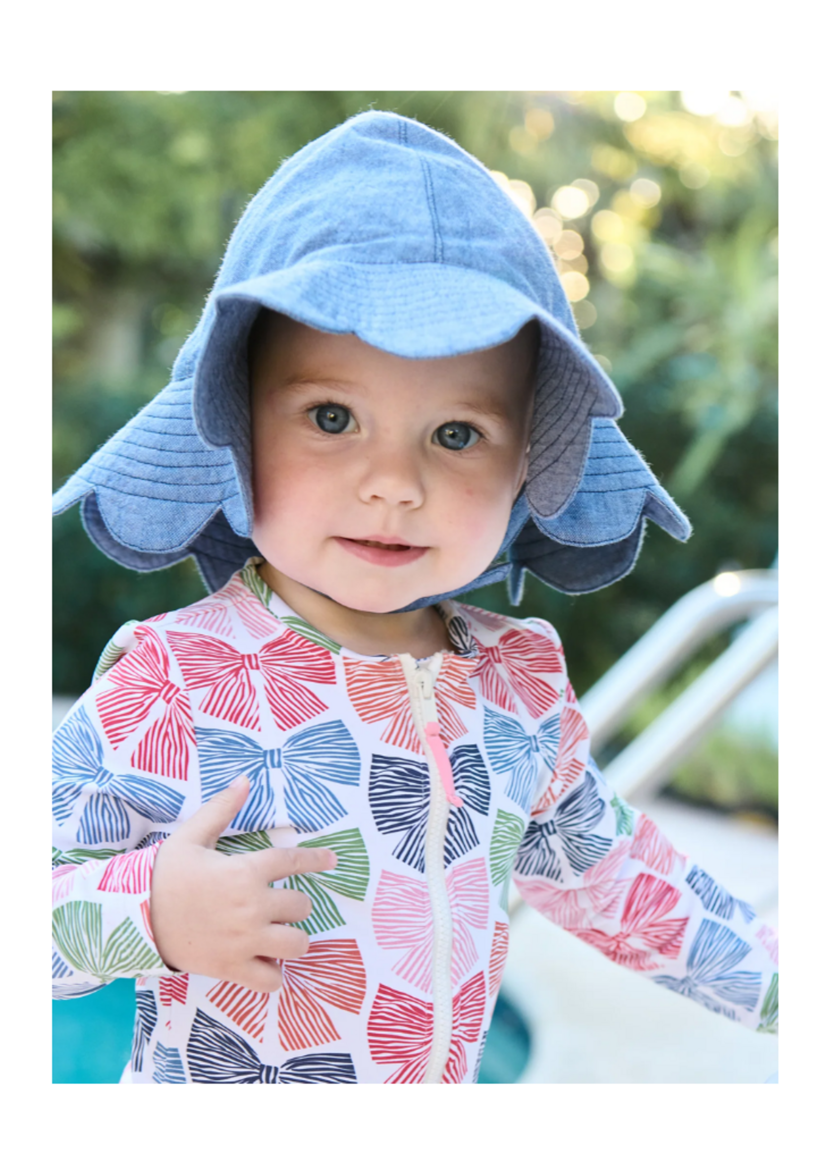 Pink Chicken Scallop Sun Hat