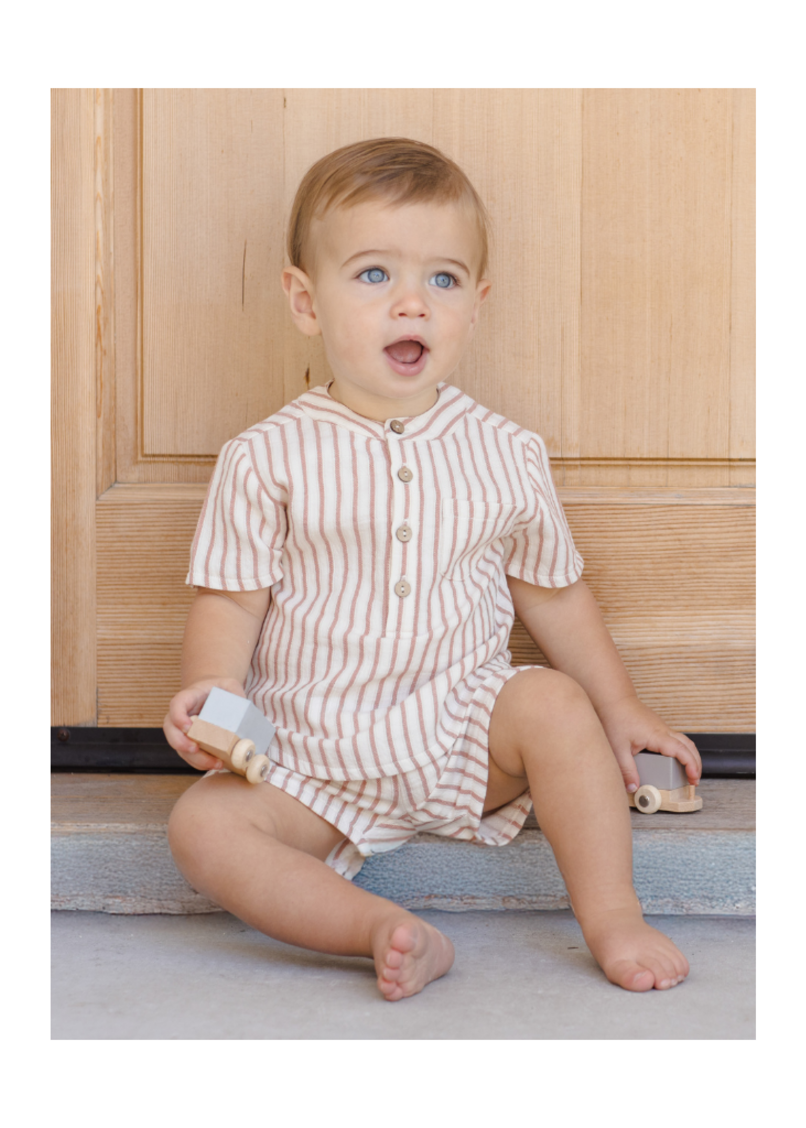 Quincy Mae Jaxson Shirt - Vintage Stripe