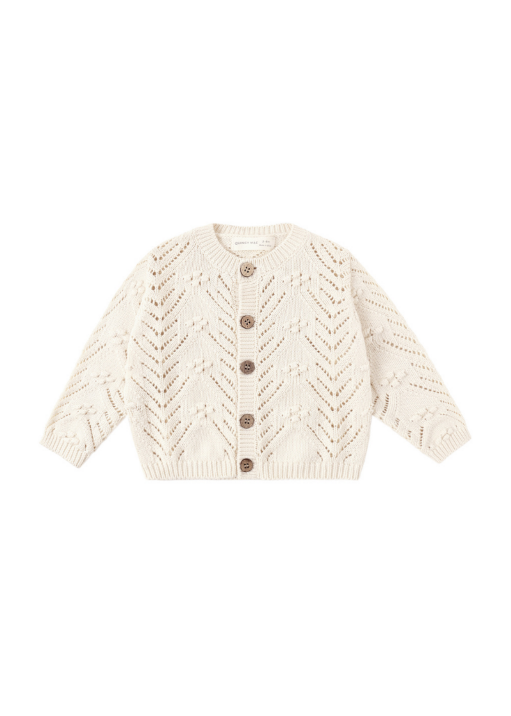 Quincy Mae Knit Cardigan - Natural