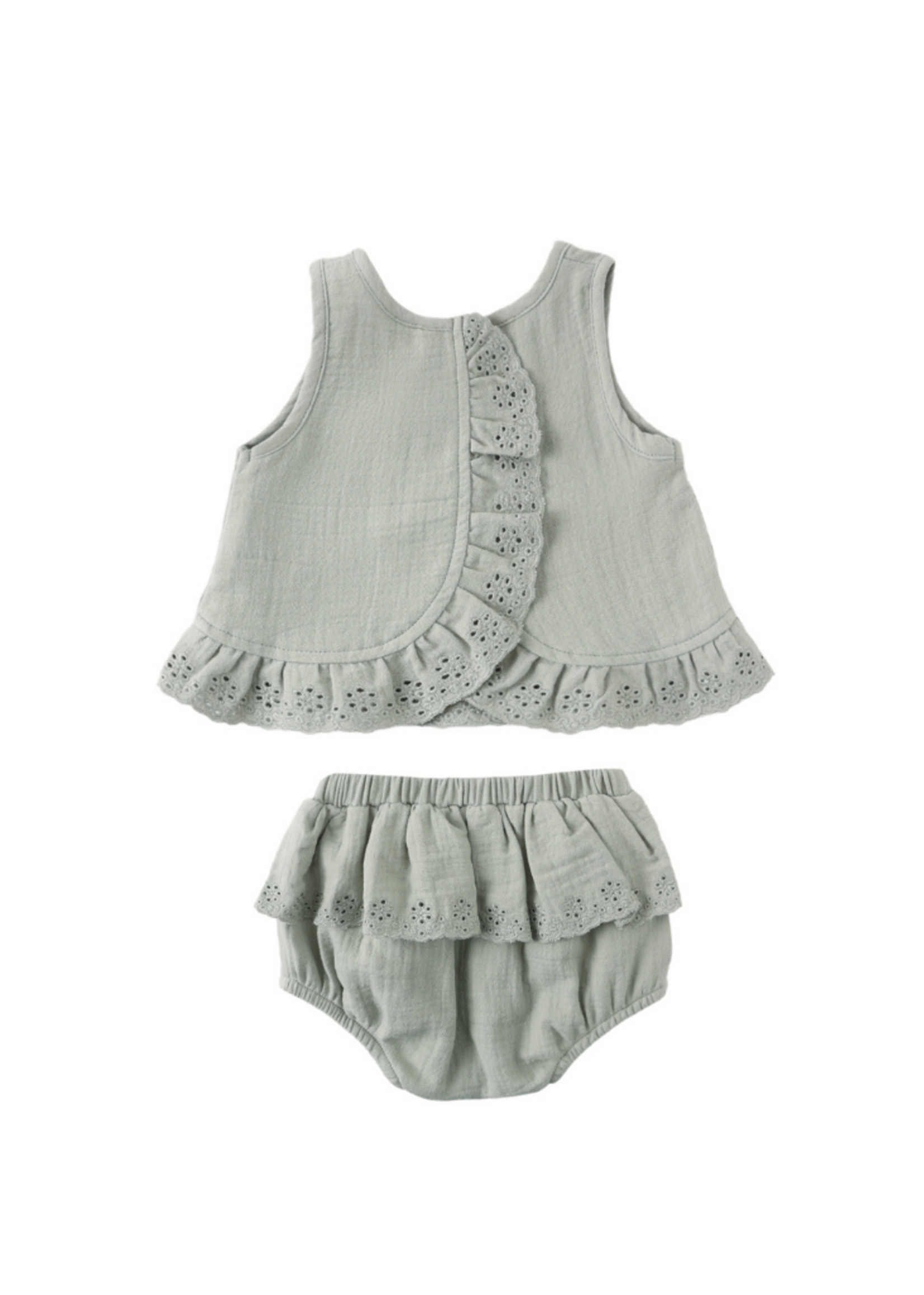 Quincy Mae Ruffled Tulip Top + Bloomer Set