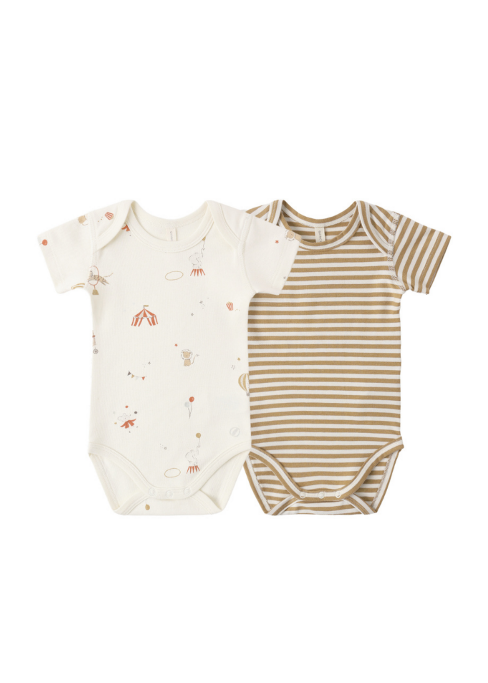 Quincy Mae Short Sleeve Bodysuit - Honey Stripe