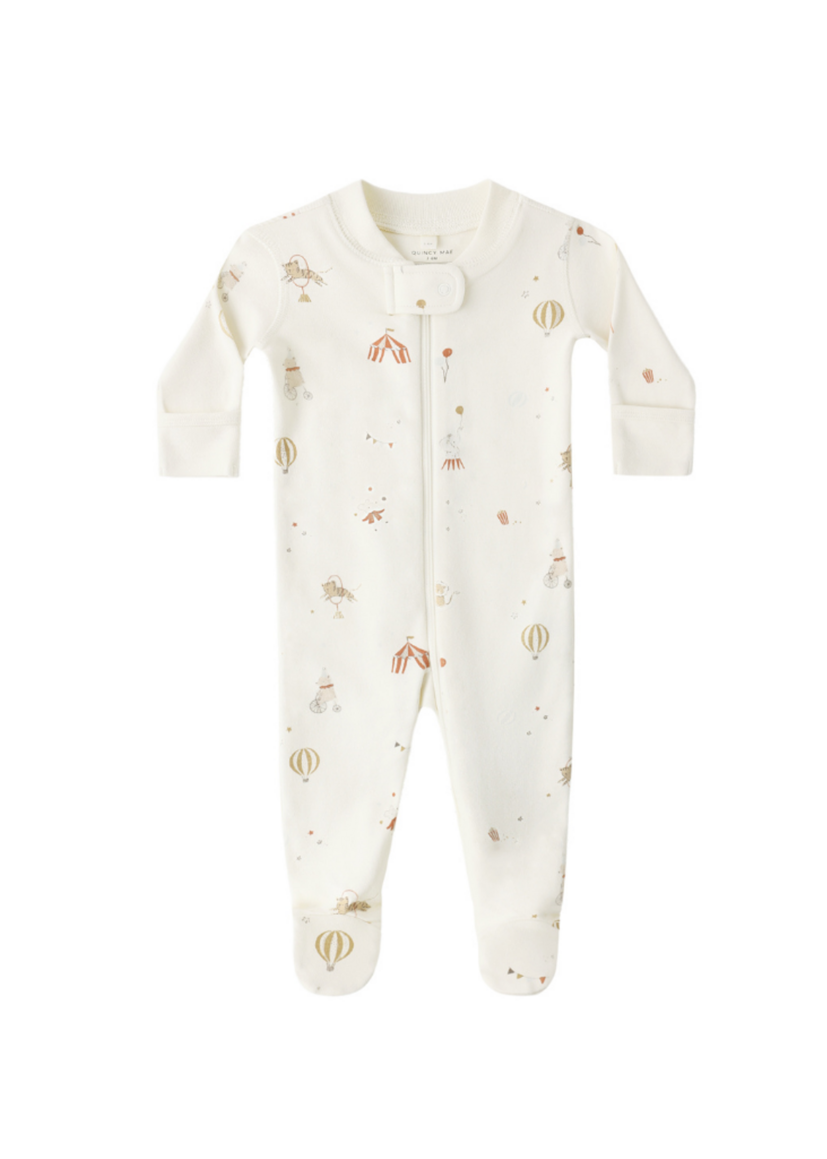 Quincy Mae Zip Long Sleeve Footie - Carnival