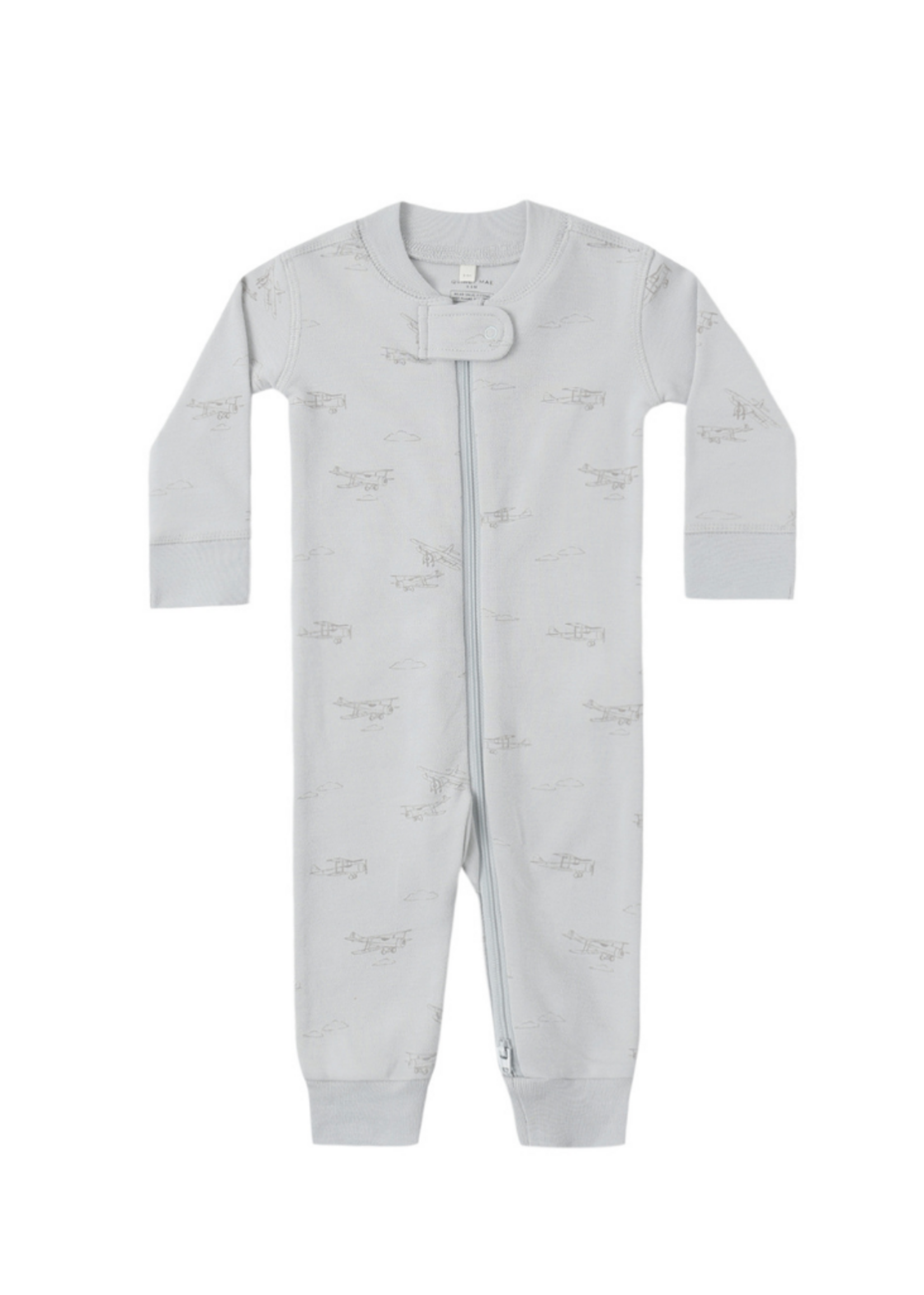Quincy Mae Zip Long Sleeve Sleeper - Airplane