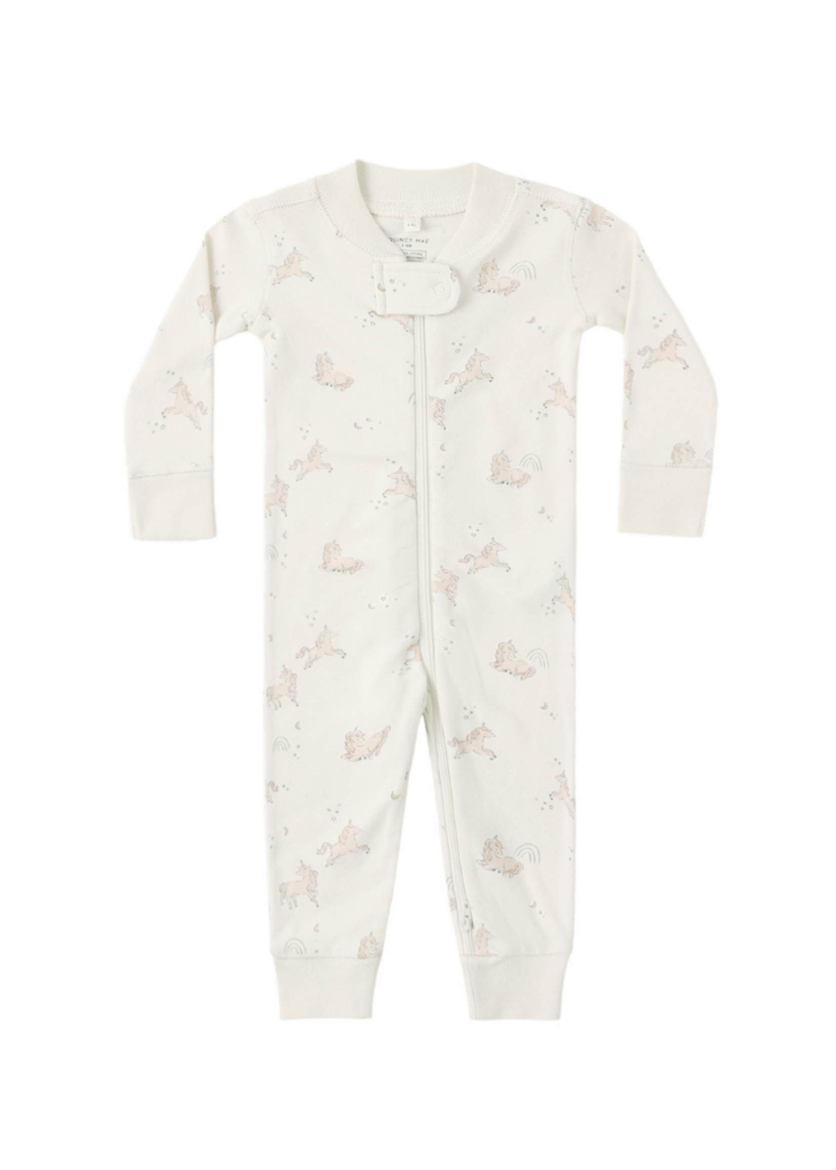 Quincy Mae Zip Long Sleeve Sleeper - Unicorns