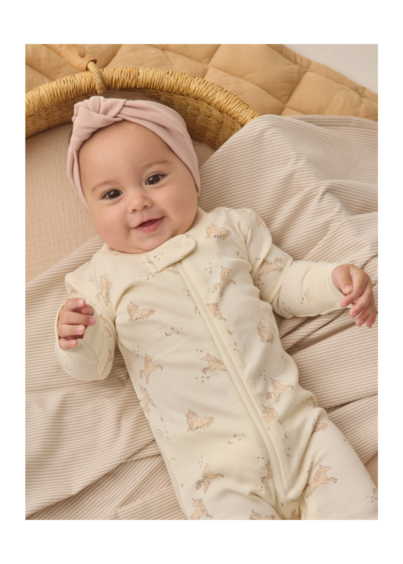 Quincy Mae Zip Long Sleeve Sleeper - Unicorns