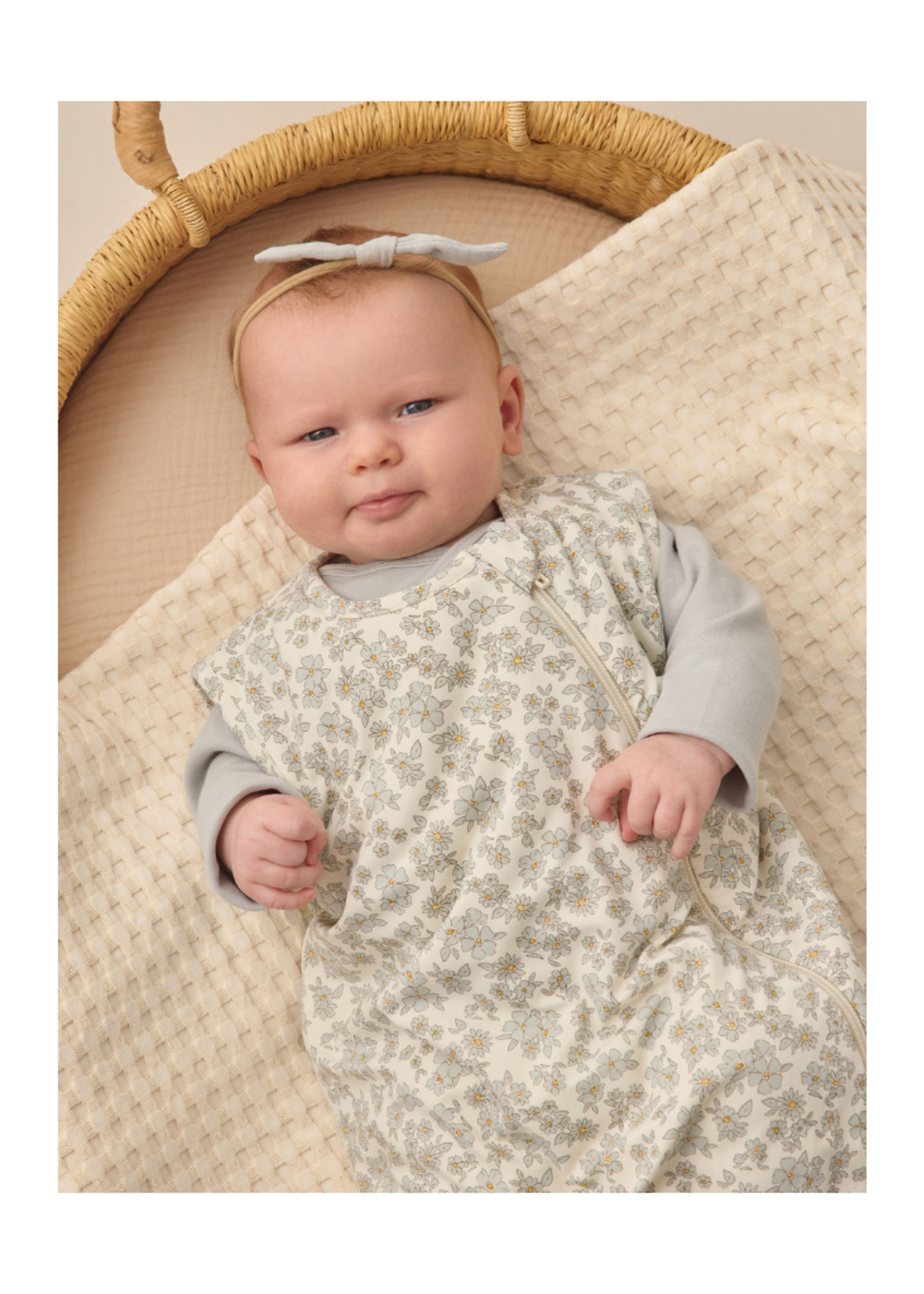 Quincy Mae Bamboo Sleep Bag - Blue Floral