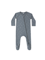 Quincy Mae Bamboo Zip Footie - Starlight