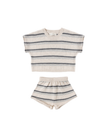 Quincy Mae Relaxed Summer Knit Set - Ocean Stripe