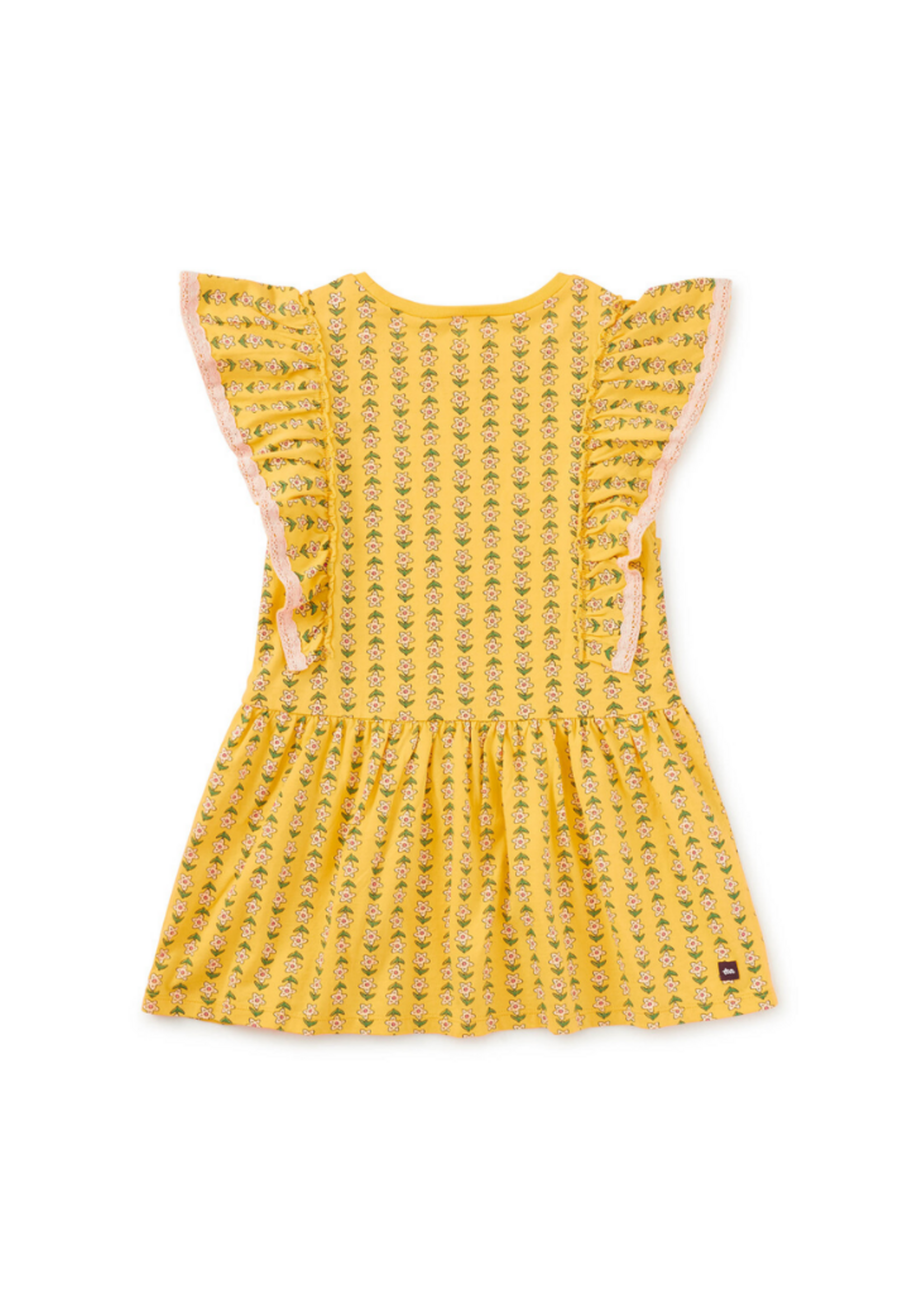 Tea Collection Crochet Trim Ruffle Dress