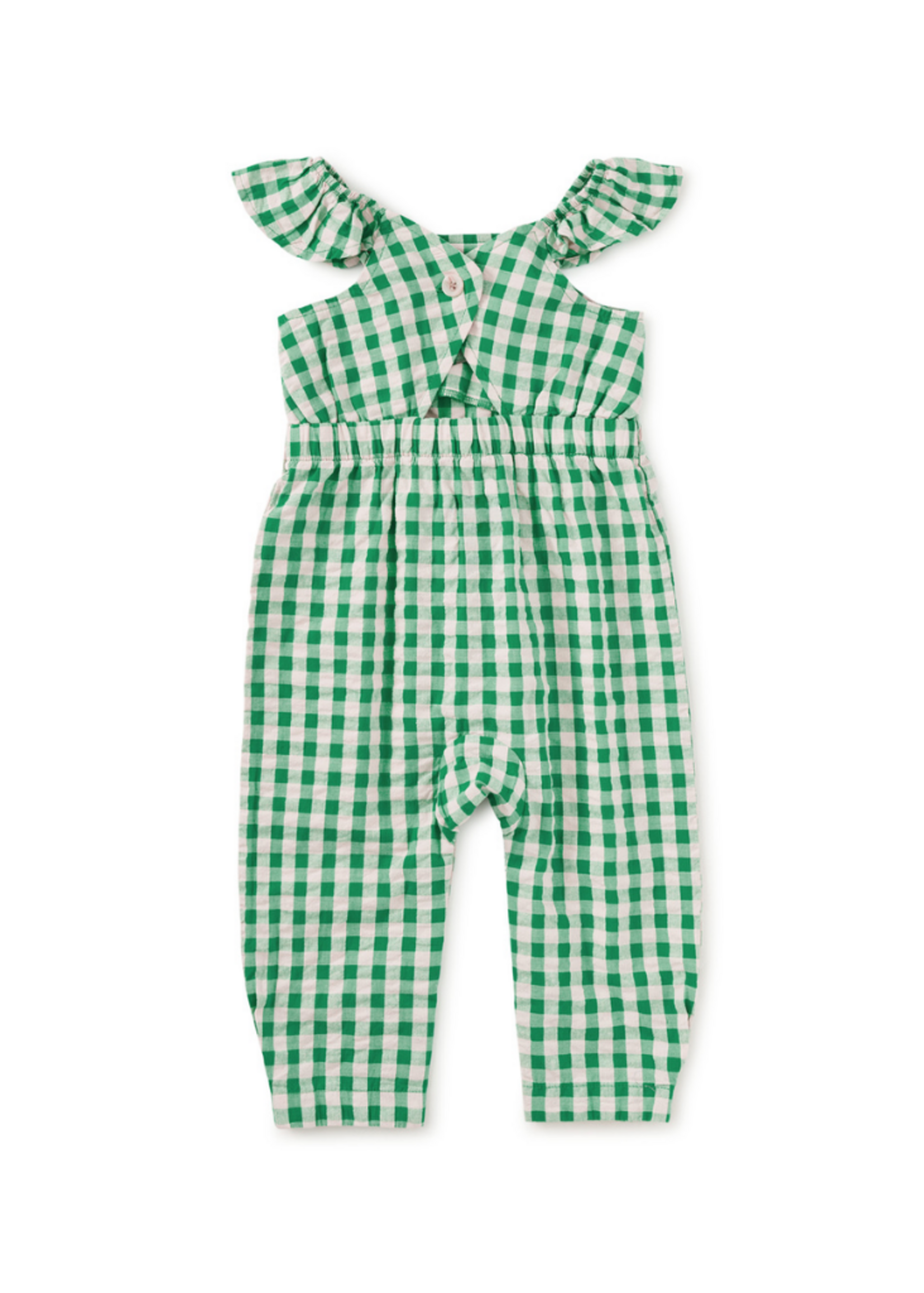 Tea Collection Flutter Button Back Romper