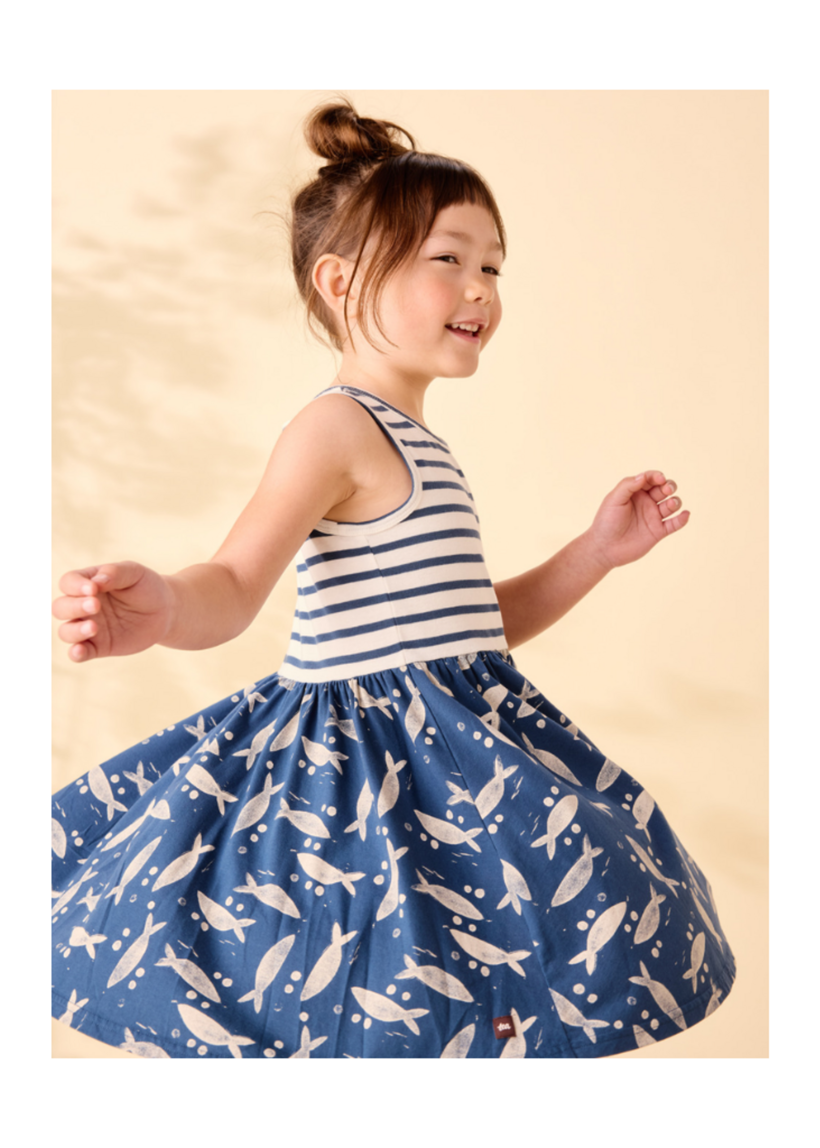 Tea Collection Print Mix Tank Dress