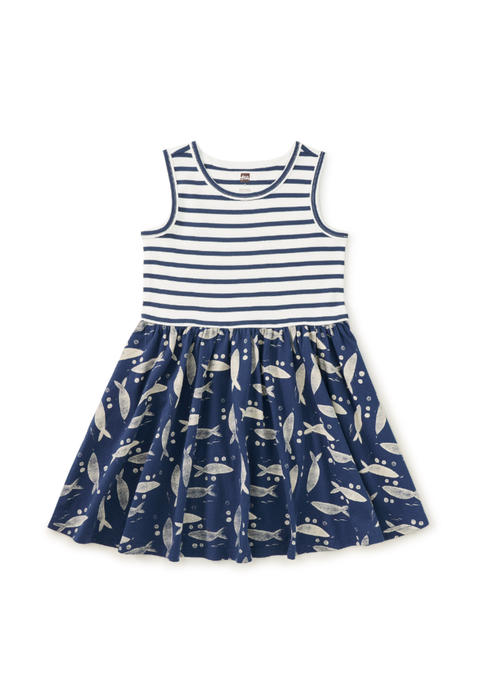 Tea Collection Print Mix Tank Dress