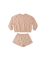 Rylee + Cru Summer Terry Set - Cherry Bows