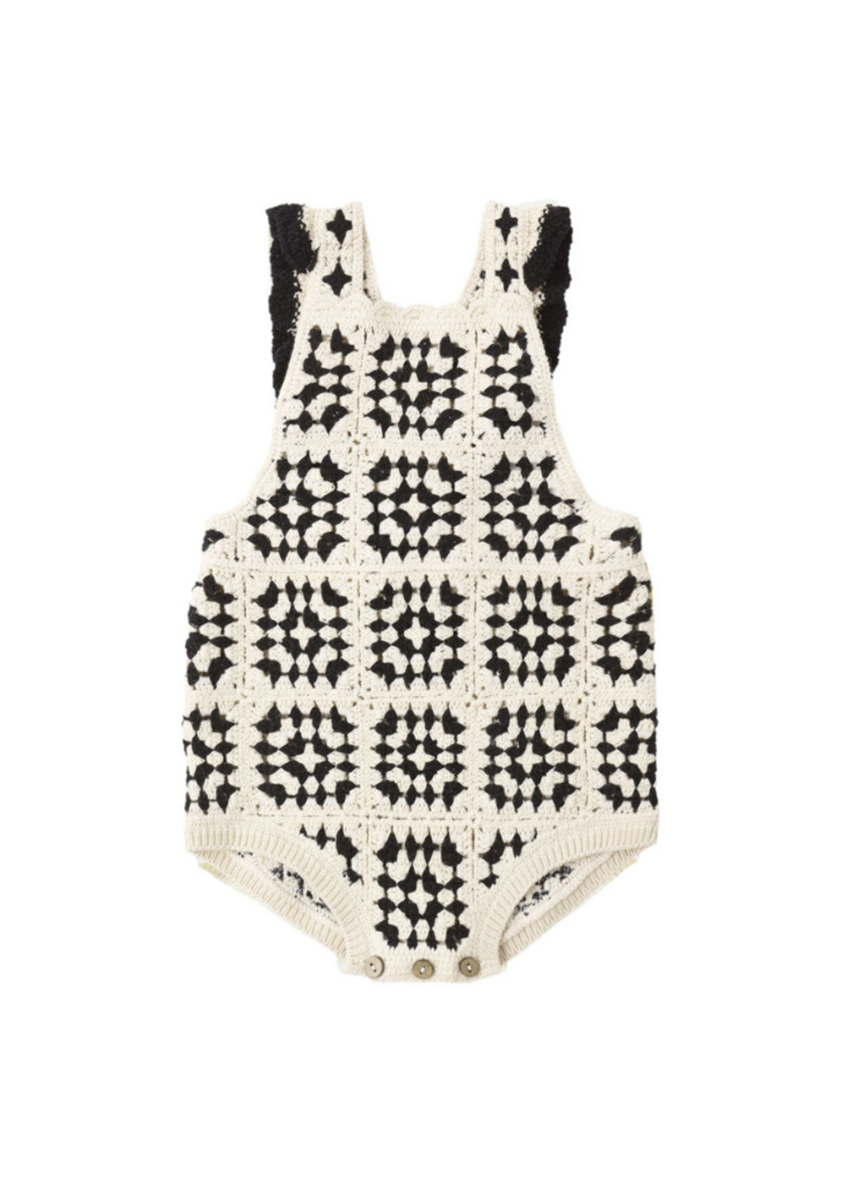 Rylee + Cru Crochet Romper - Abstract