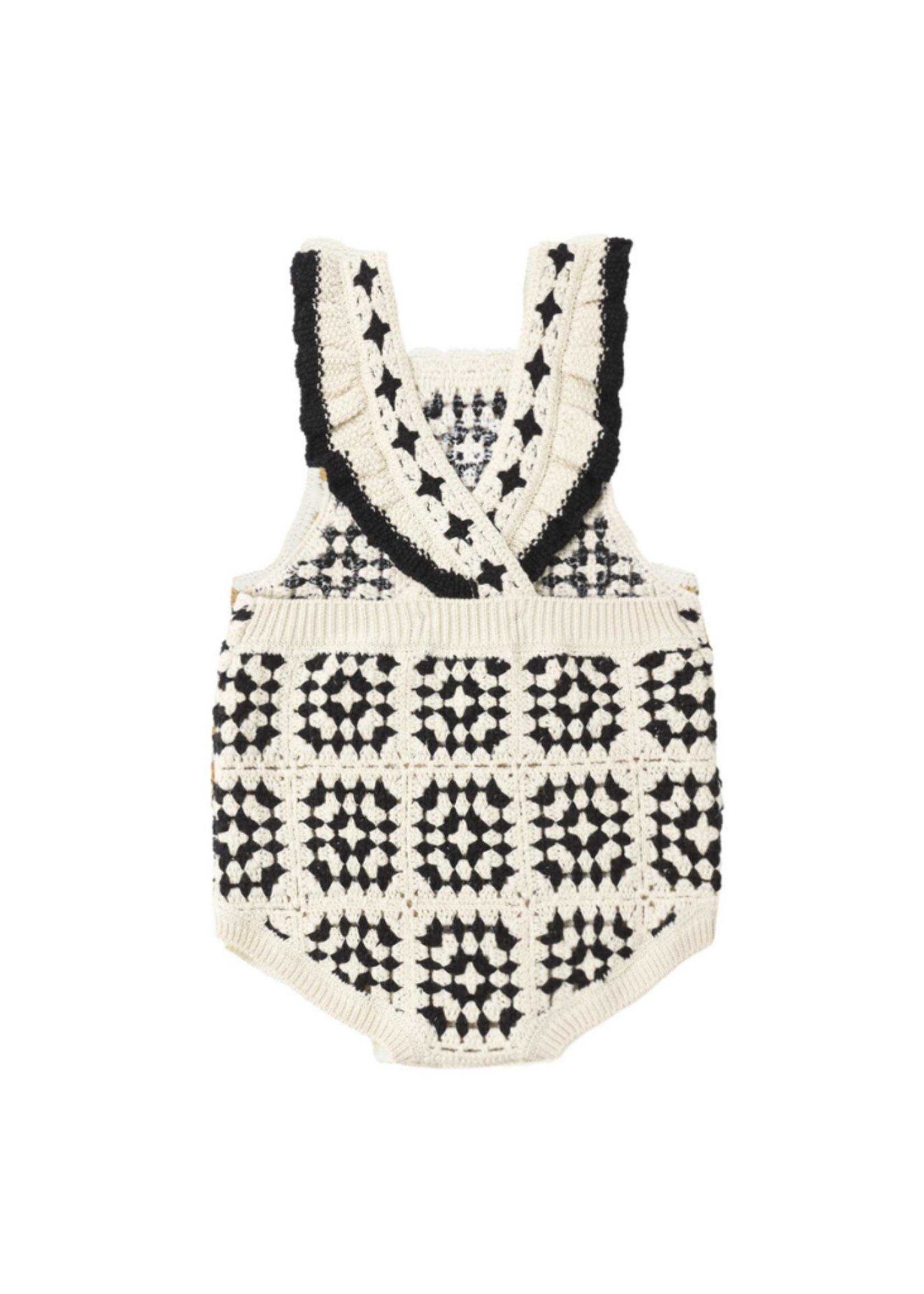 Rylee + Cru Crochet Romper - Abstract