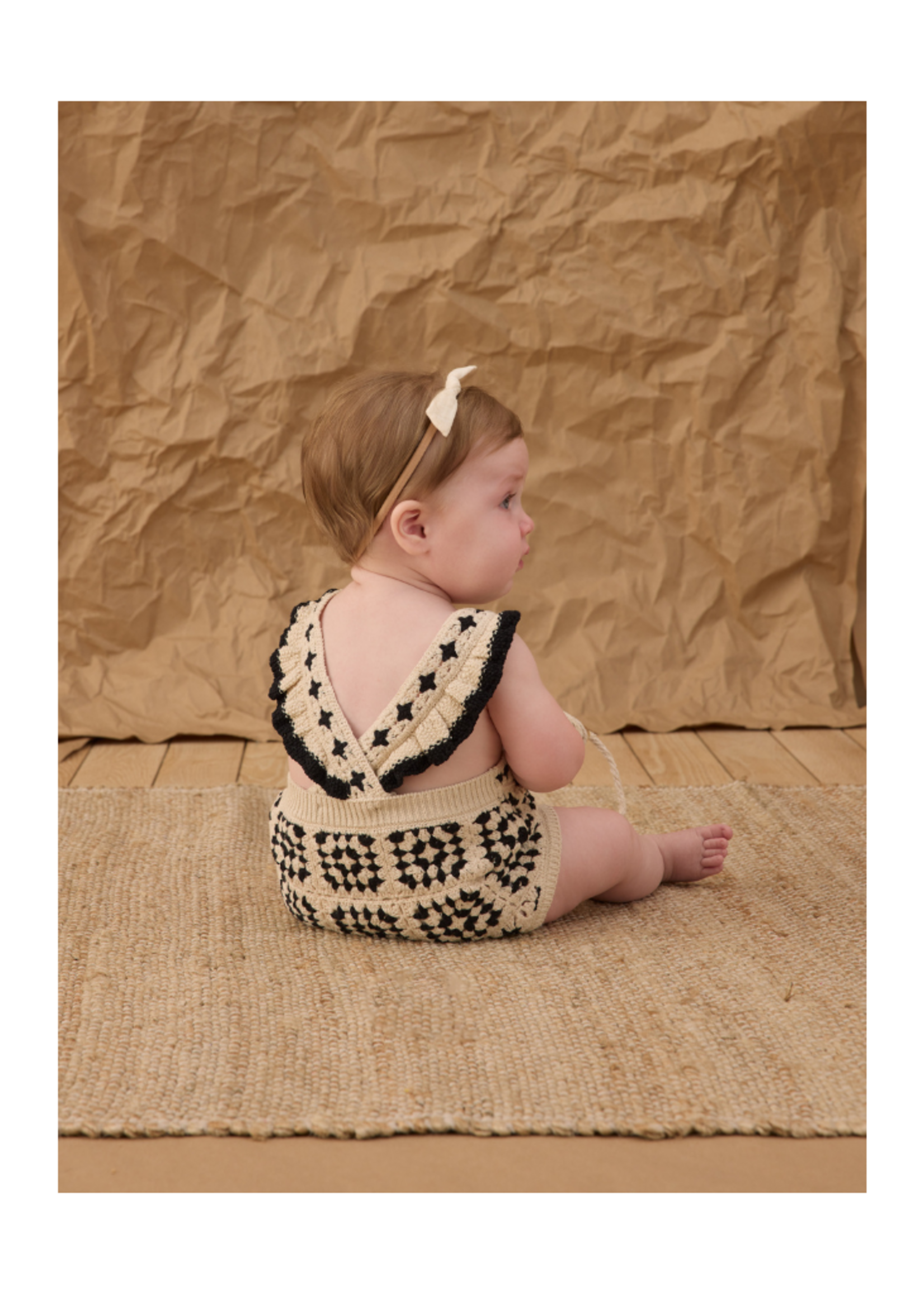Rylee + Cru Crochet Romper - Abstract