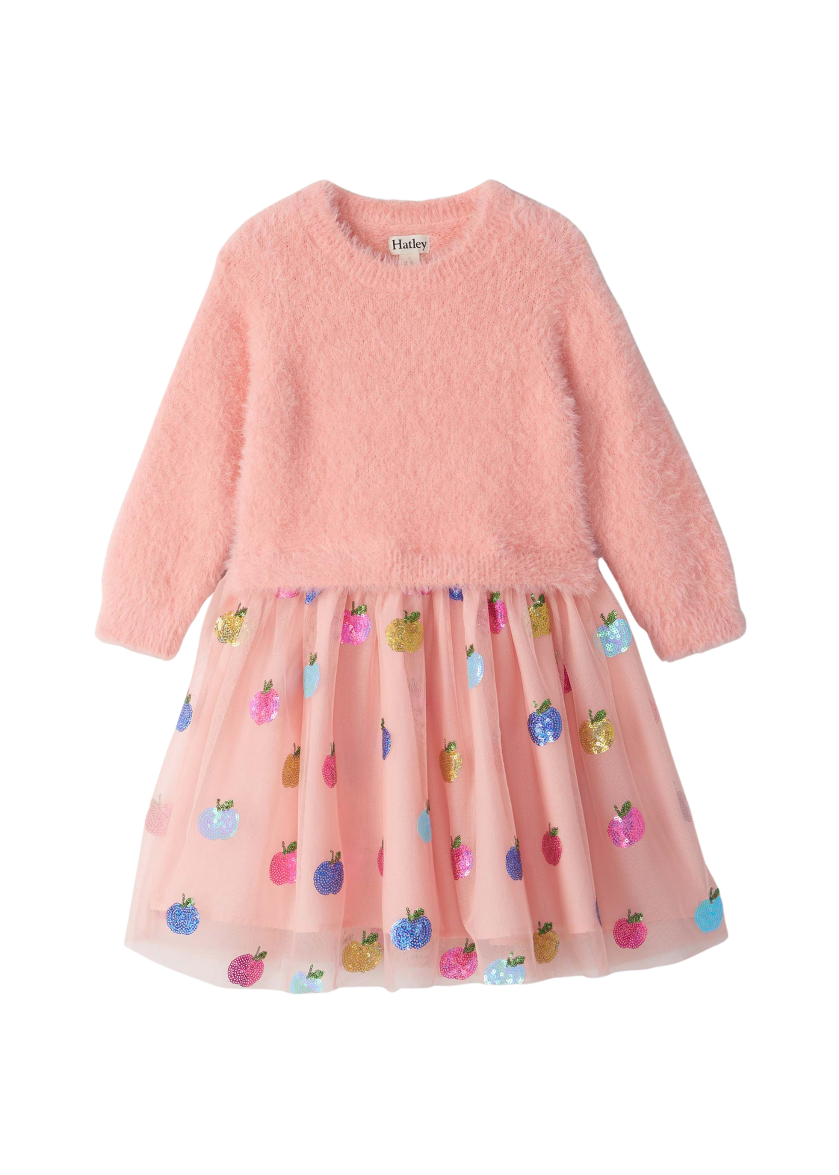 Hatley Apple Orchard Fuzzy Mixed Dress