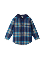 Hatley Blue Huntington Plaid Flannel Hoodie