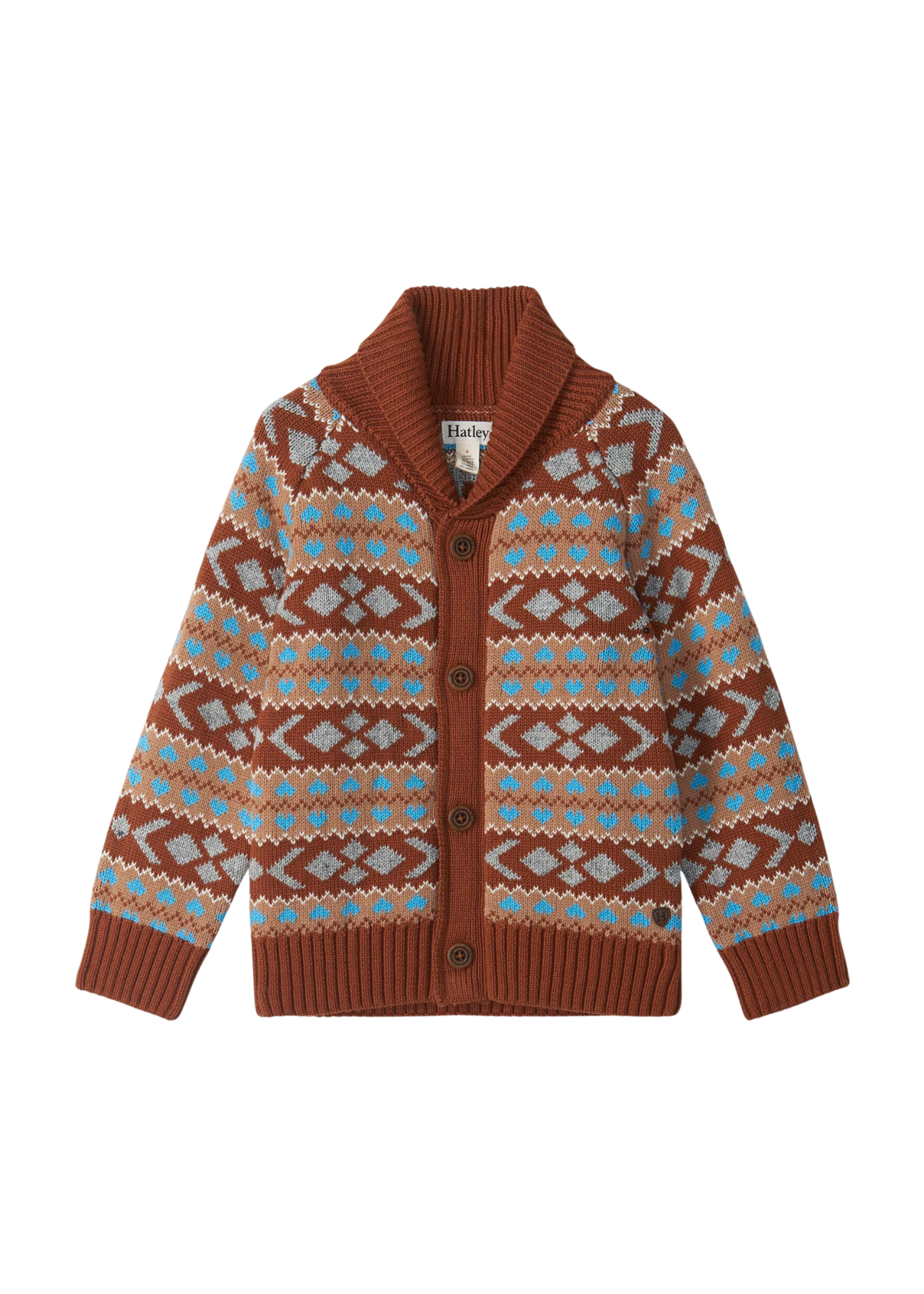 Hatley Fair Isle Shawl Collar Cardigan