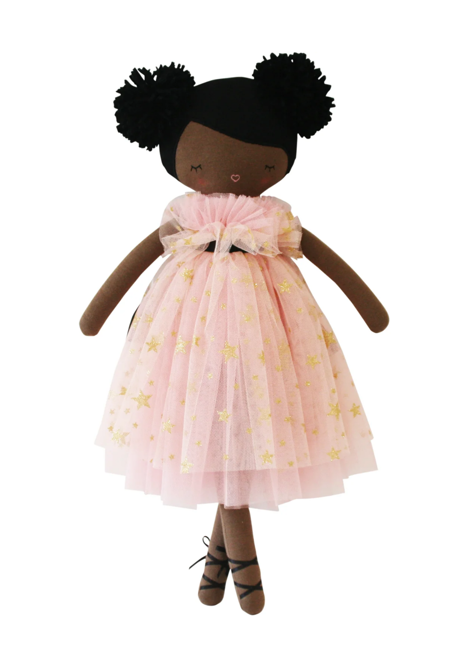 Alimrose Halle Ballerina Doll - Darker Brown &Ebony