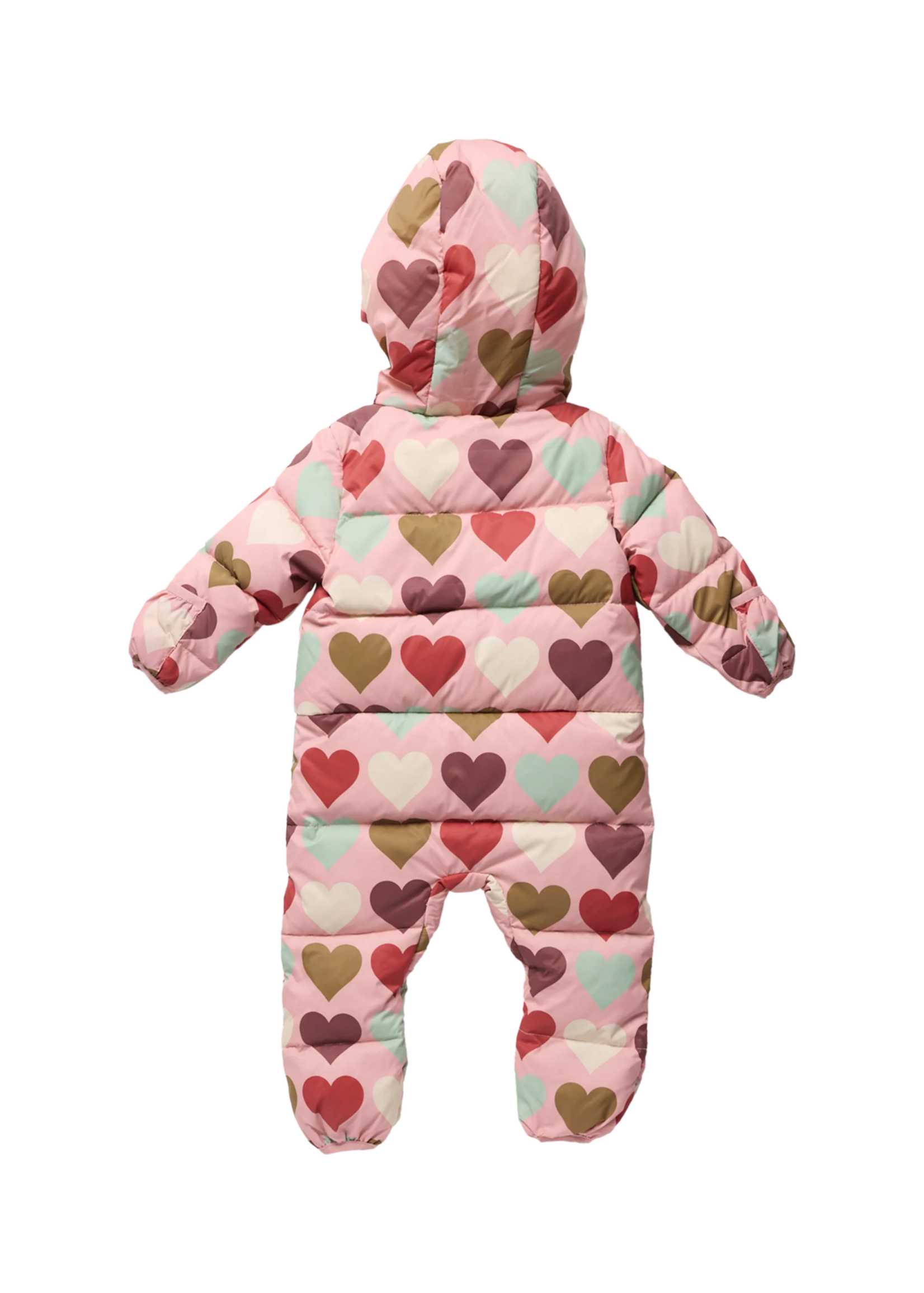 Pink Chicken Ruffle Snowsuit - Multi Harvest Hearts
