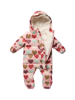 Pink Chicken Ruffle Snowsuit - Multi Harvest Hearts